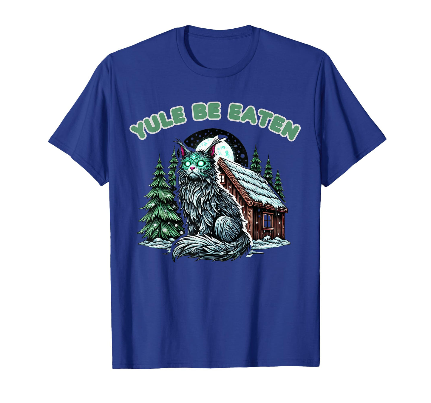 Yule Be Eaten Yule Christmas Cat Jolakotturinn Icelandic T-Shirt