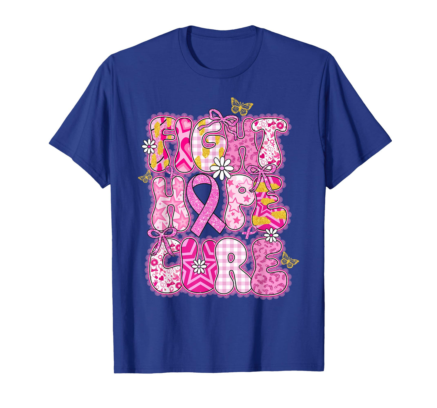 Faith Hope Cure Breast Cancer October We Wear Pink Women T-Shirt