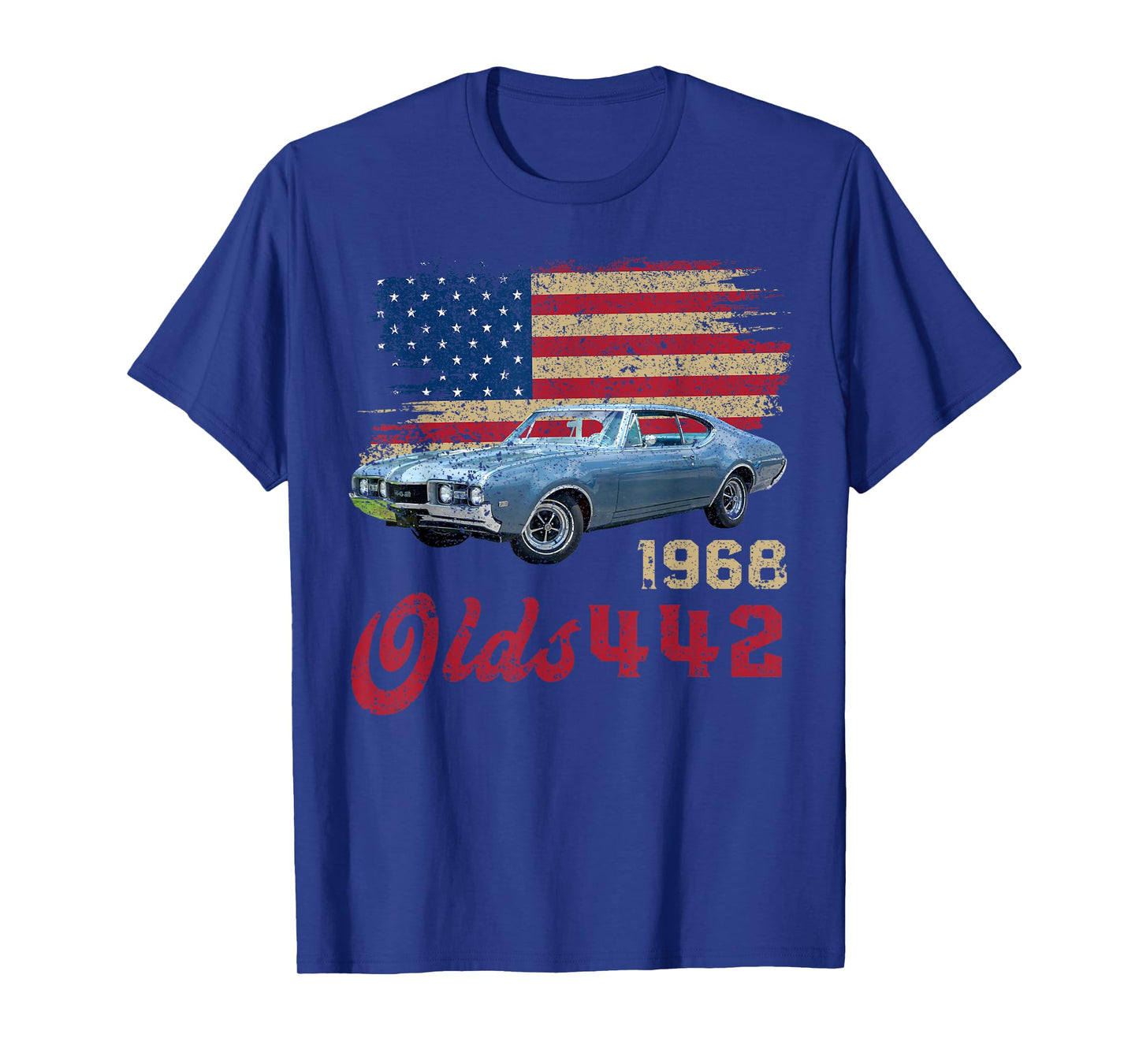Jersey Style Olds 442 68 1968 Loves Old School Muscle Cars T-Shirt