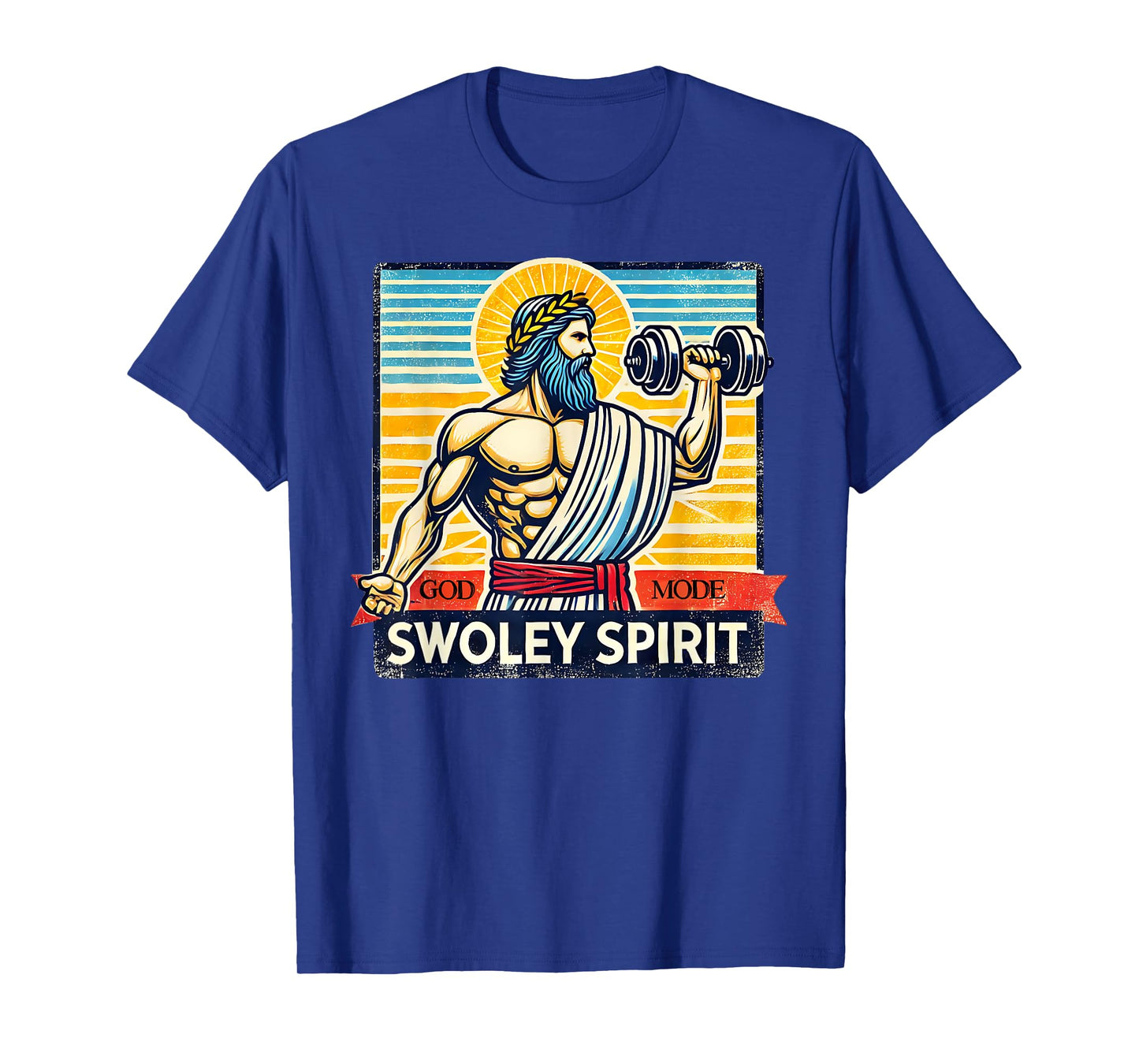 Funny Jesus Swollen Spirit Workout Weightlifting Tee T-Shirt