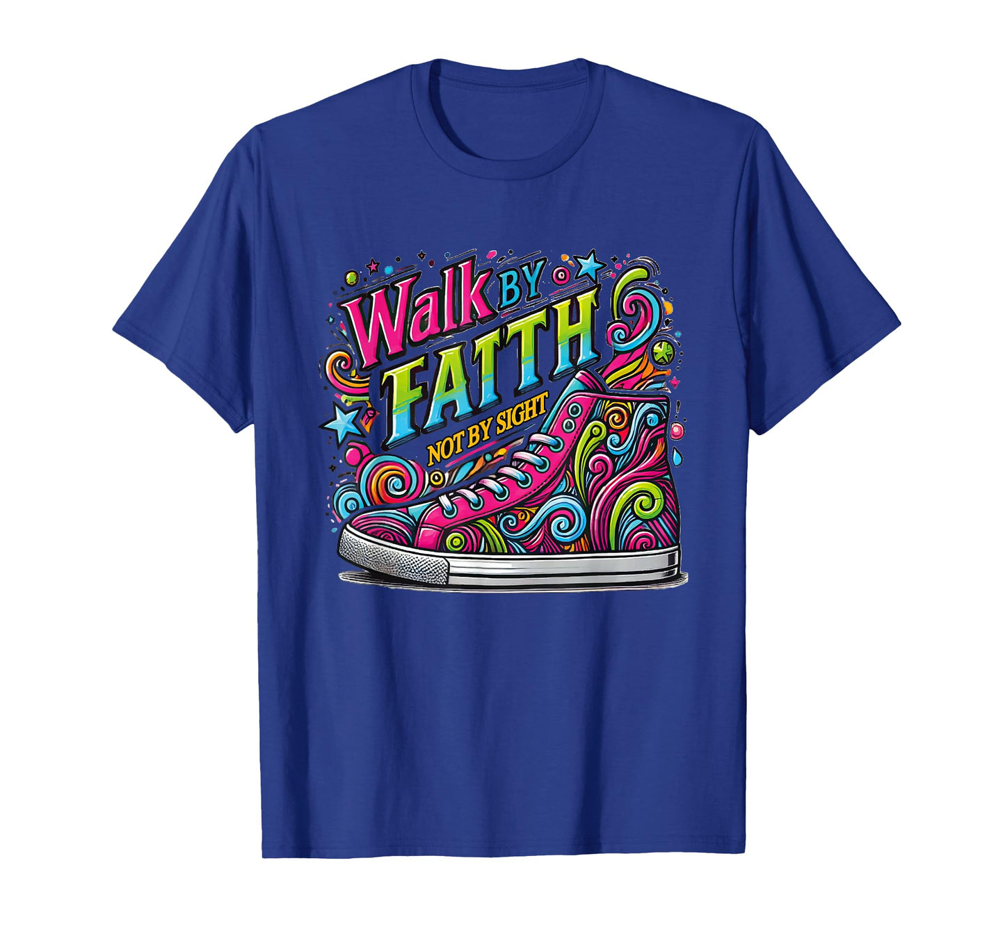 Walk by Faith Shoes Christian Jesus T-Shirt