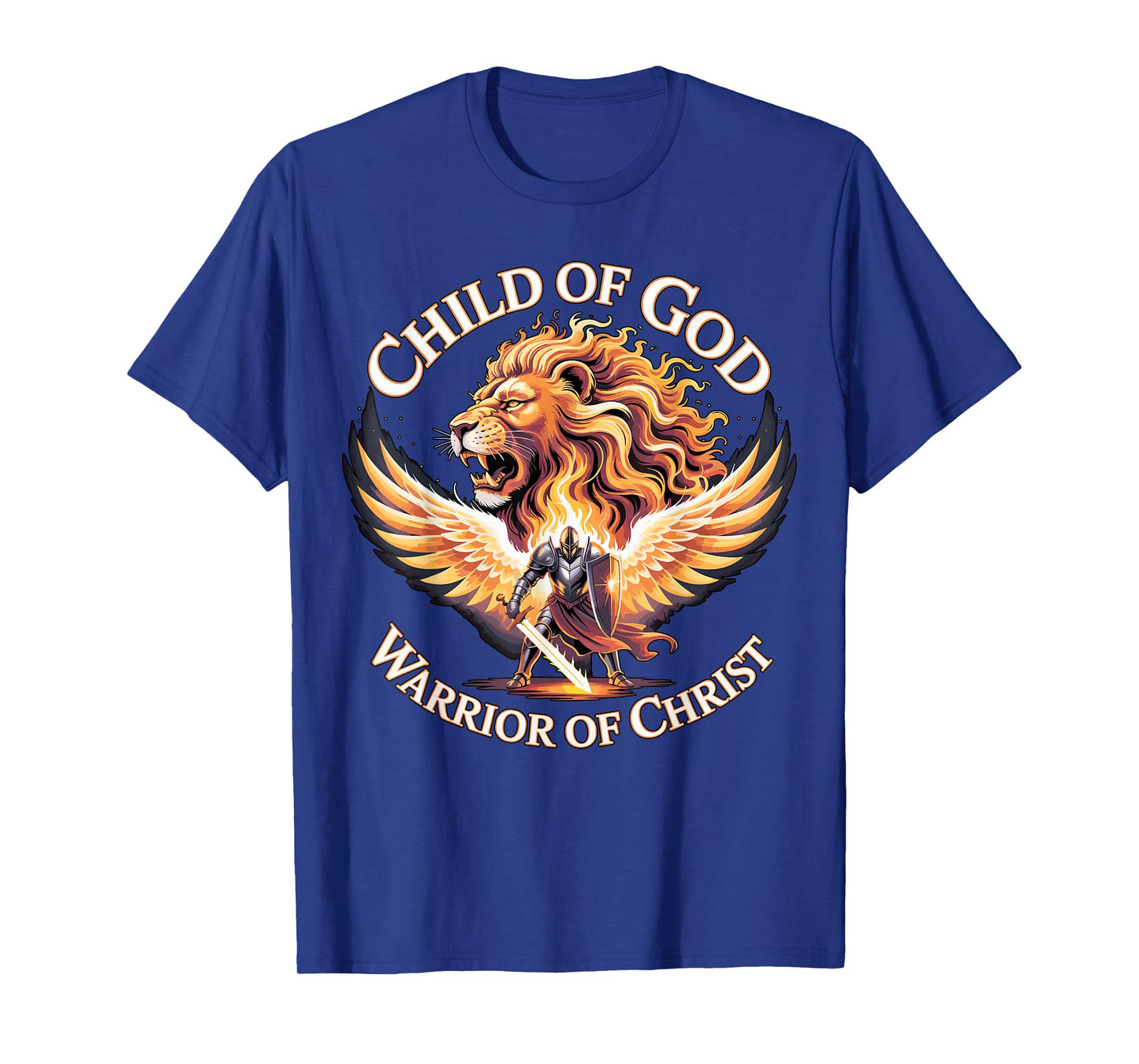 Child of God Warrior of Christ Christian Lion T-Shirt