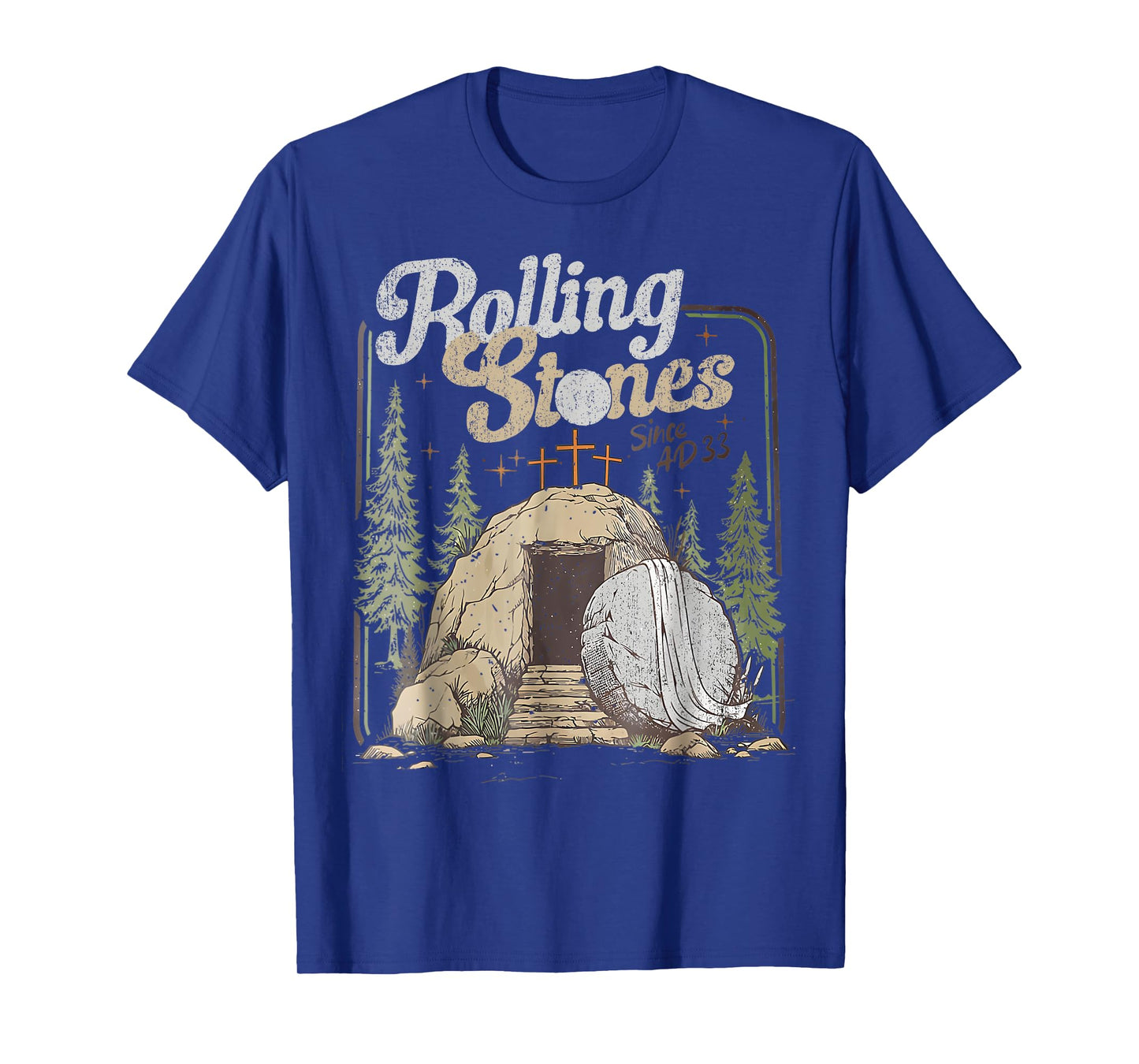 The Stone Was Rolled Away He Is Alive Retro Christian Easter T-Shirt