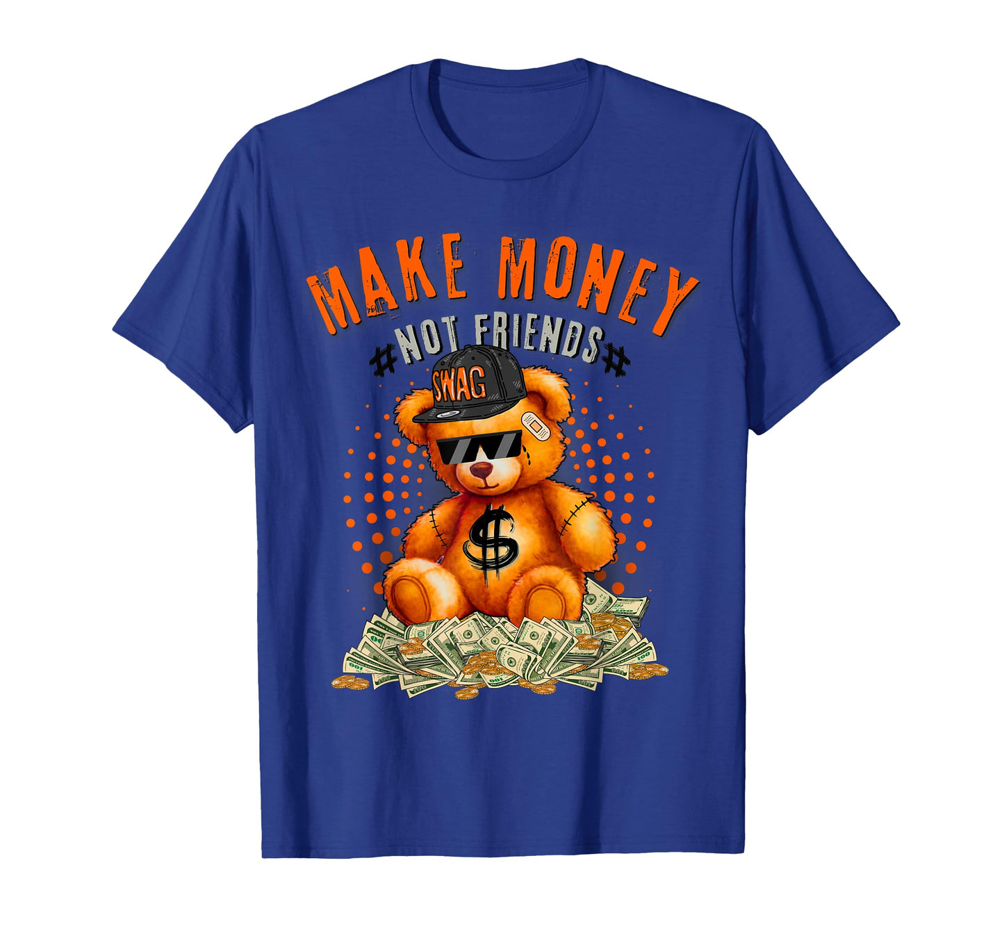 Trendy Olive Army Solar Orange Color match T-Shirt