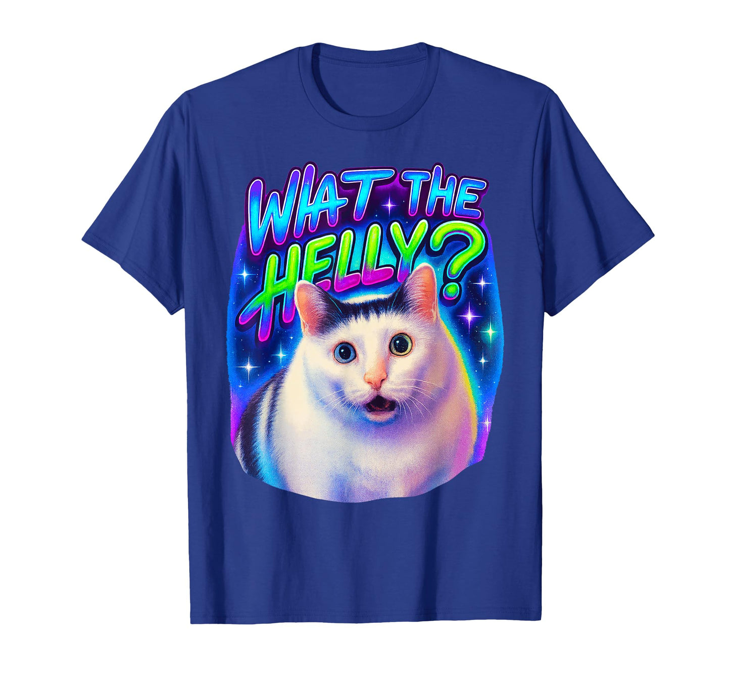 What The Helly Ironic Meme Cat Brainrot Quote Gen Z Alpha T-Shirt