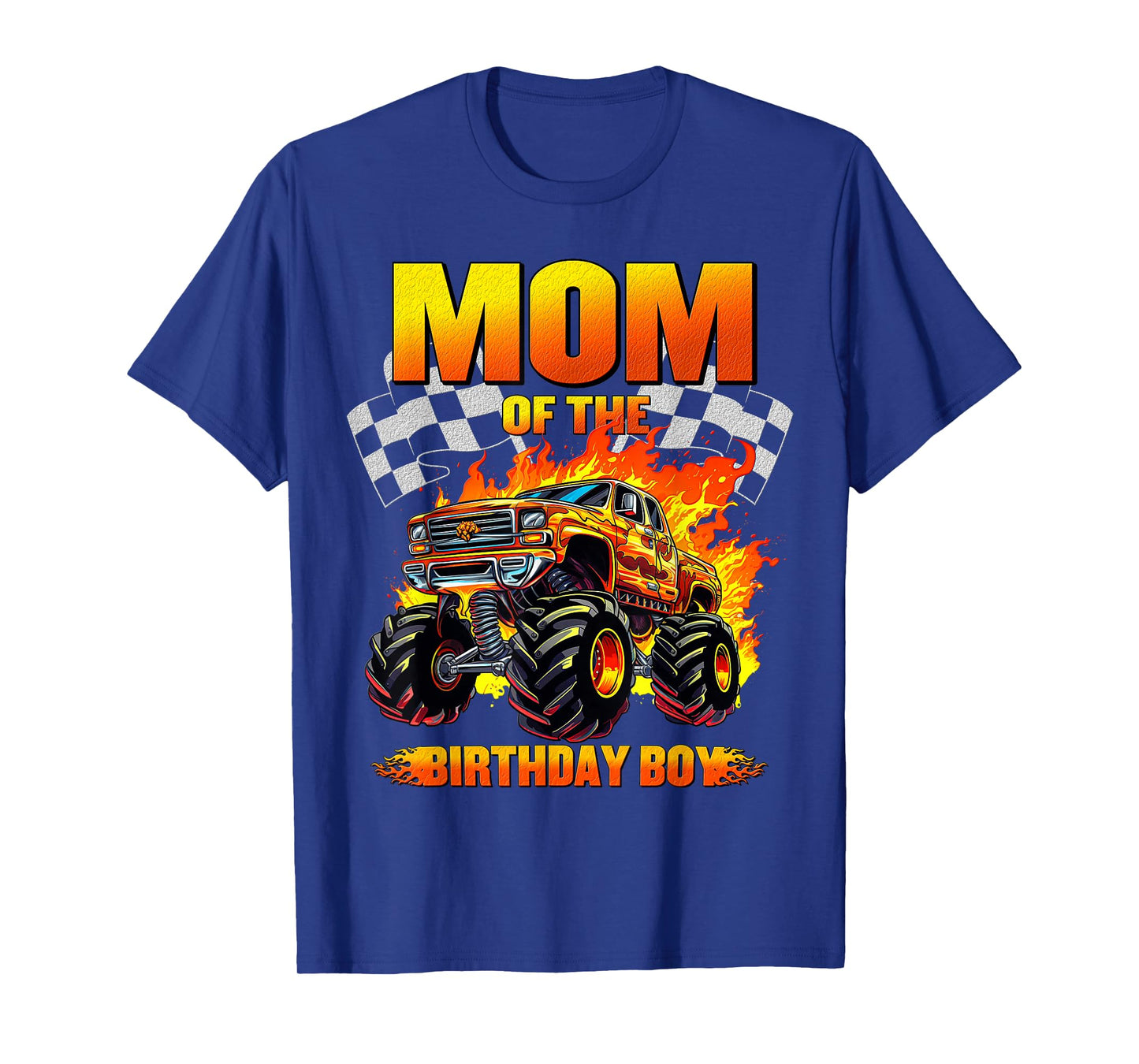 Mom Of The Birthday Boy Monster Truck Family Matching T-Shirt