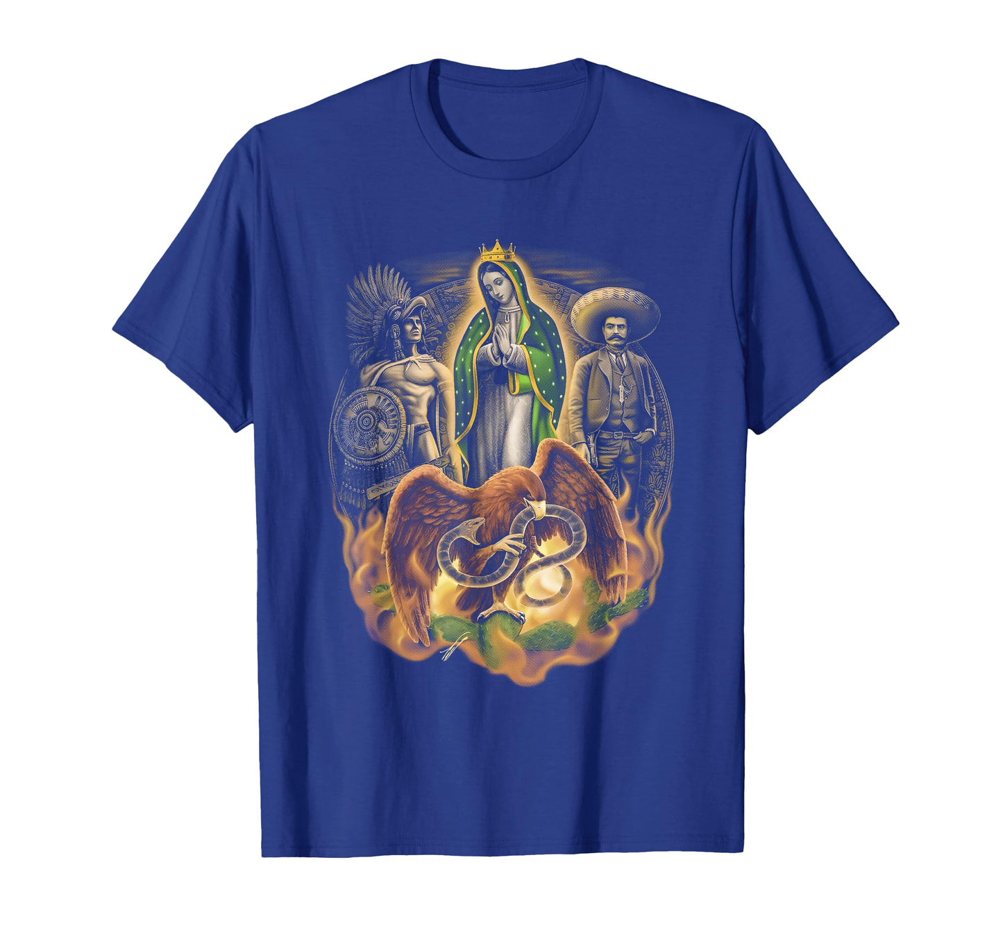 La Reina Virgen De Guadalupe Pancho Villa | Guerrero Azteca T-Shirt