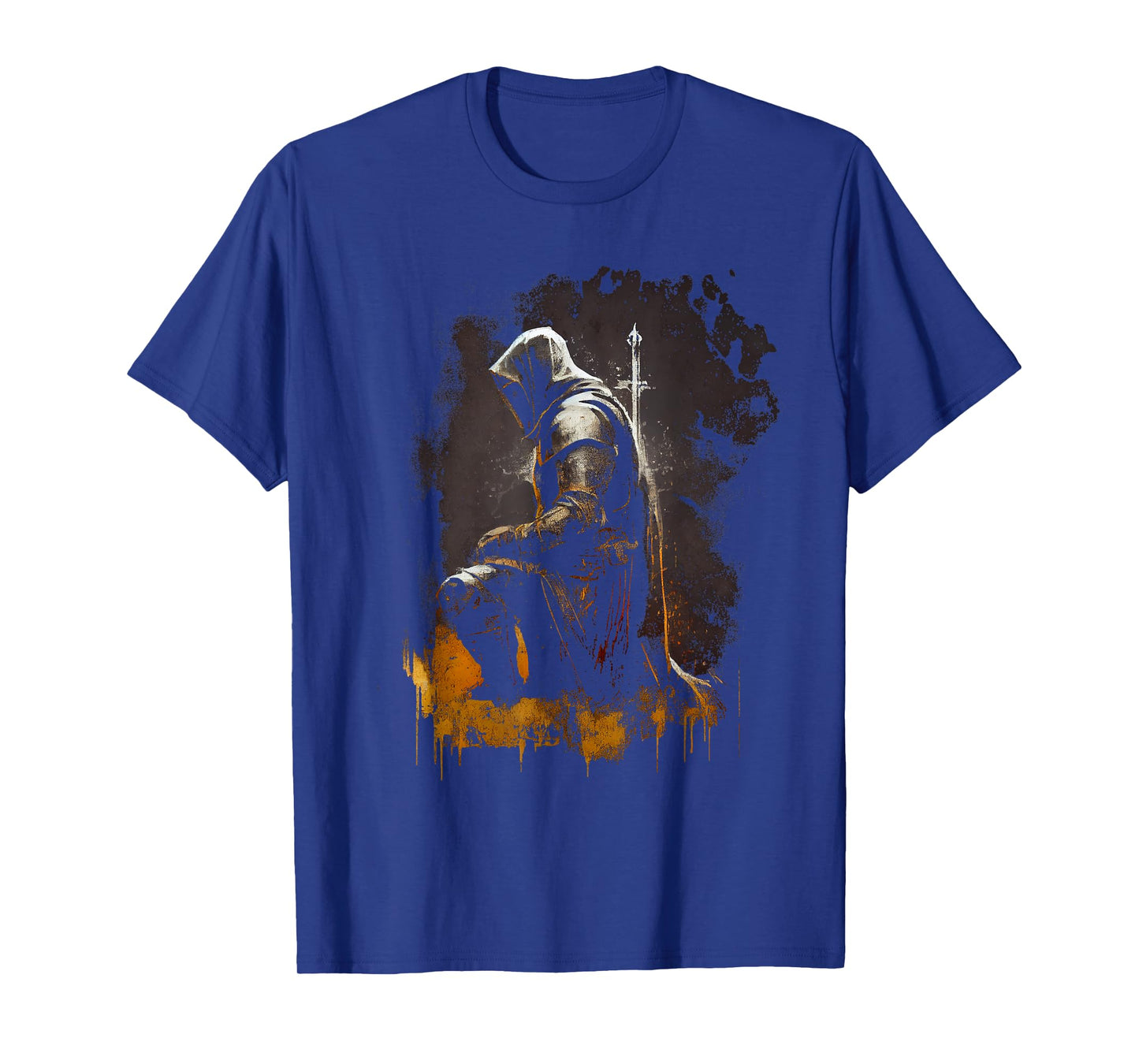 Knight Templar Kneeling Crusader Templar Warrior Of Christ T-Shirt