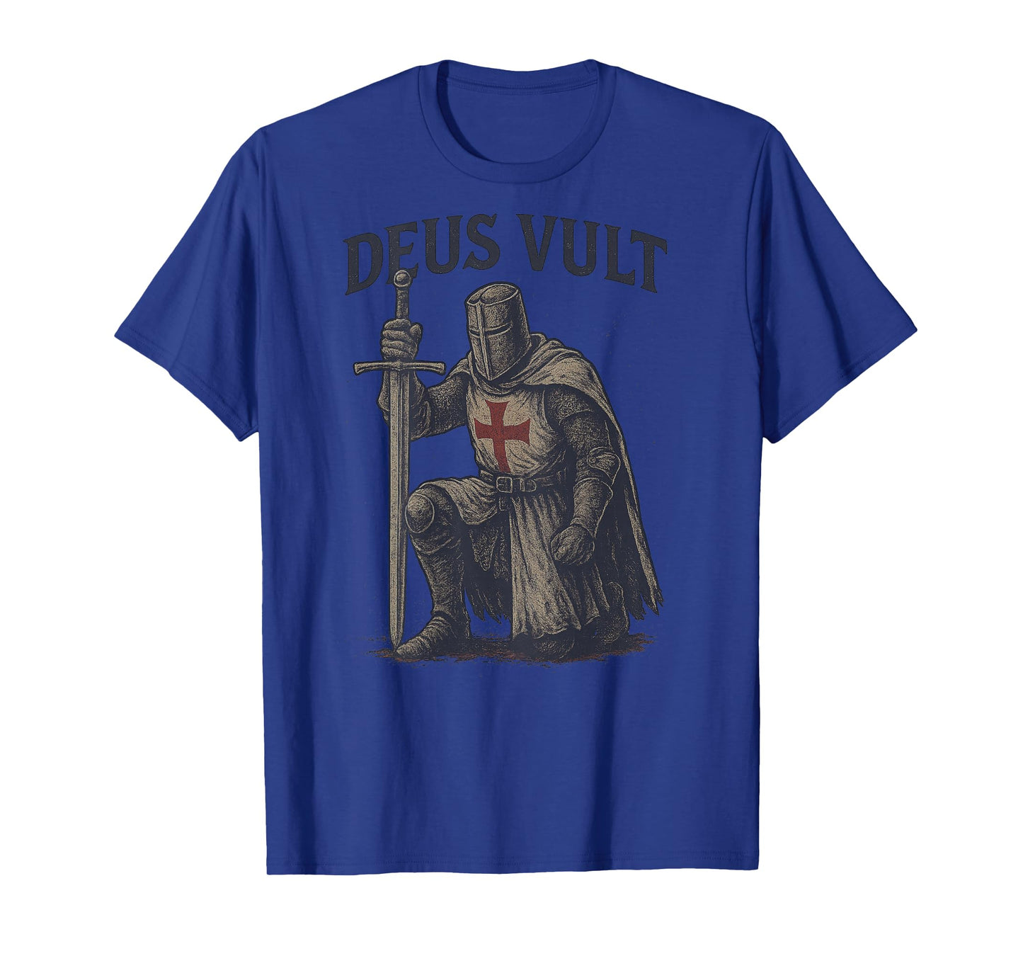 Deus Vult – Minimalist Latin Word for History- Design Back T-Shirt