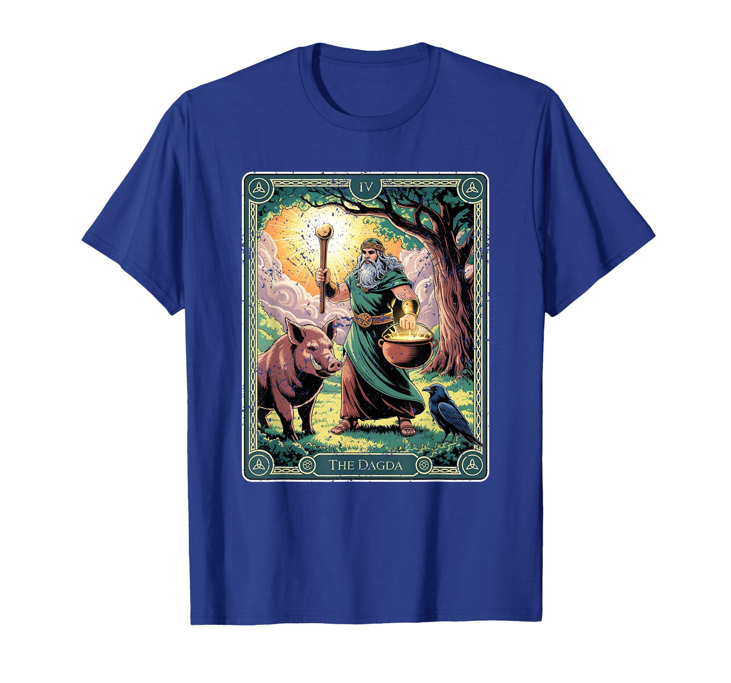 The Dagda Tarot Card Irish God of Strength and Harvest T-Shirt
