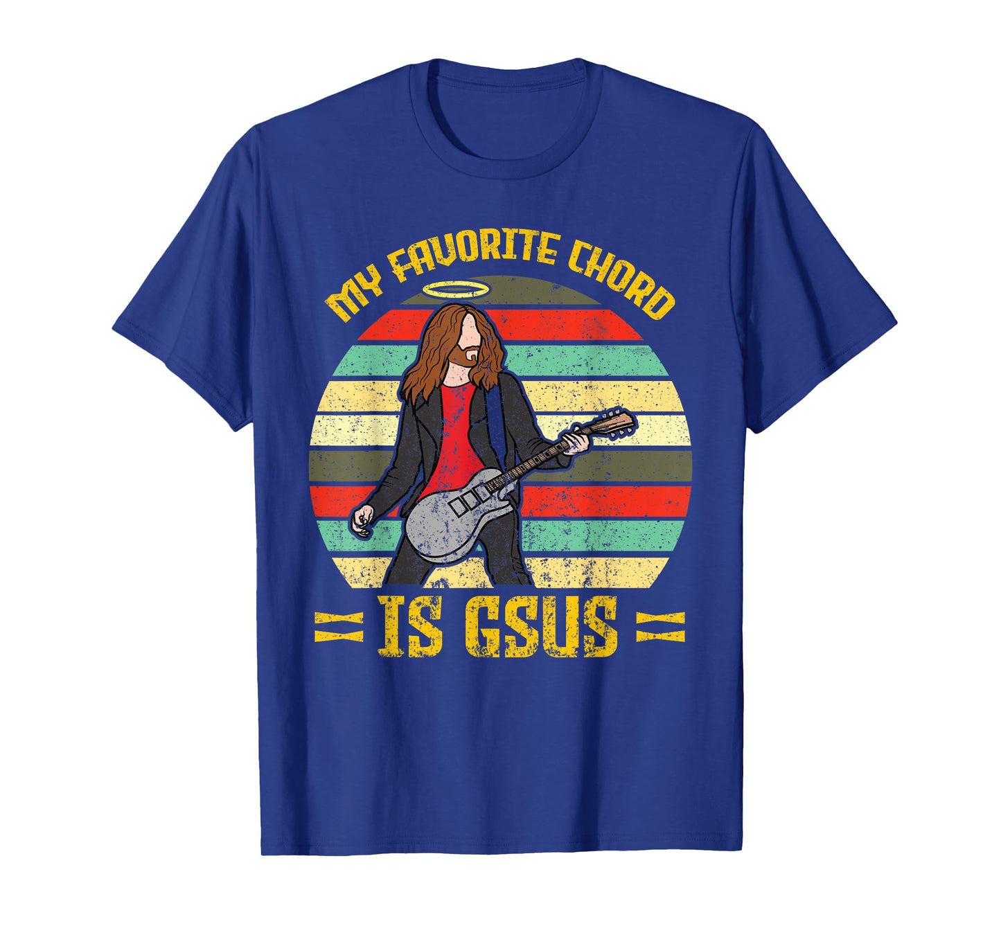 My Favorite Chord Is Gsus Jesus Church Faith Guitar T-Shirt