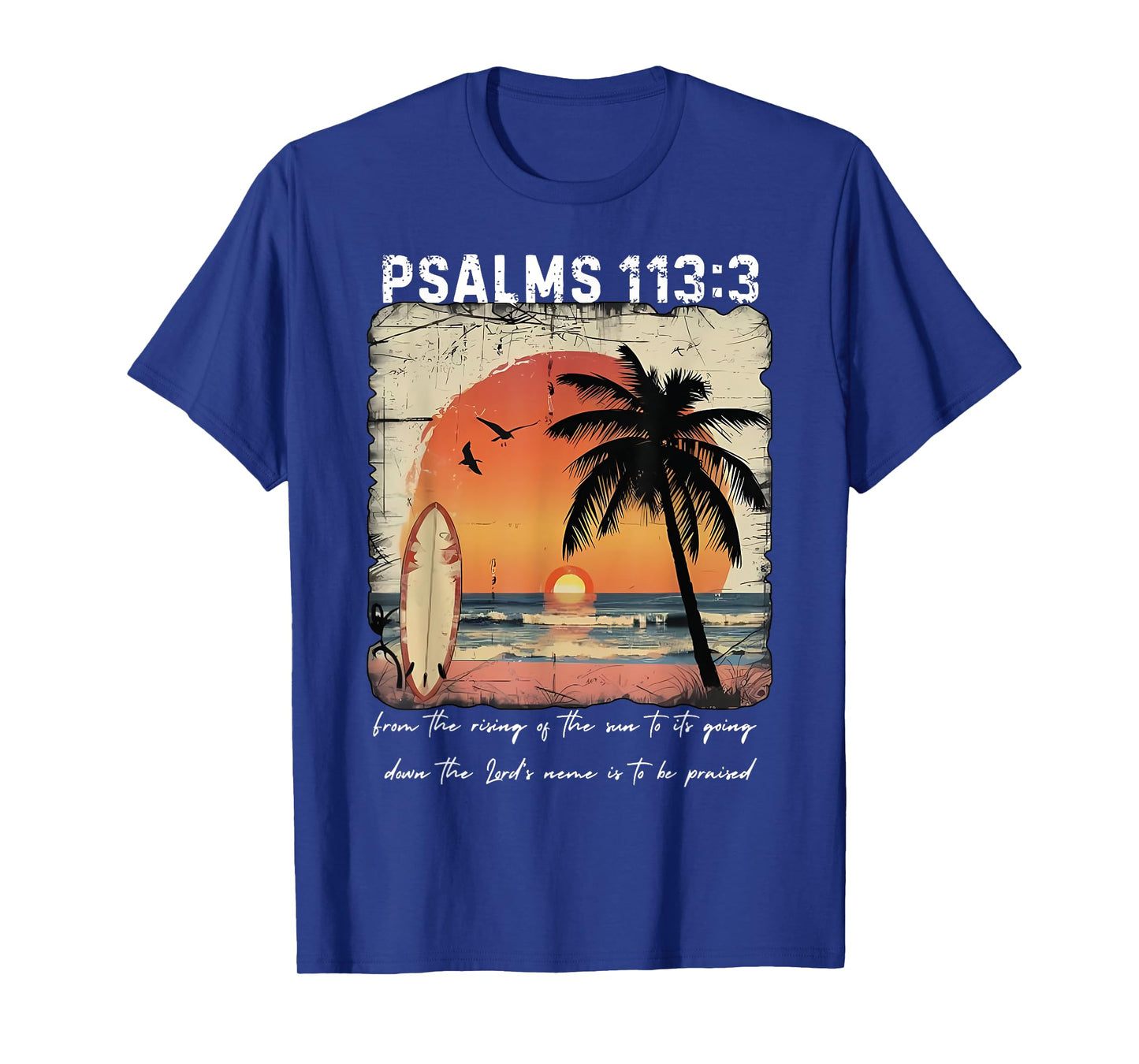 Palm Tree Psalms 93;4 Christian Beach Summer Bible Verse T-Shirt