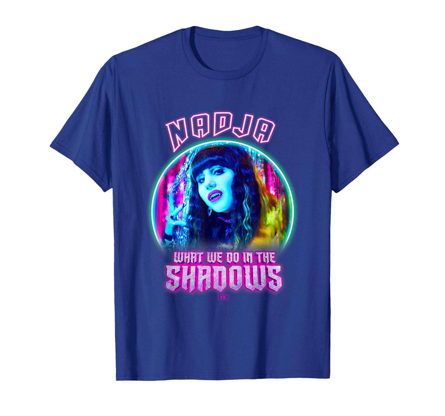 What We Do In The Shadows Cool Nadja Big Chest Neon Portrait T-Shirt