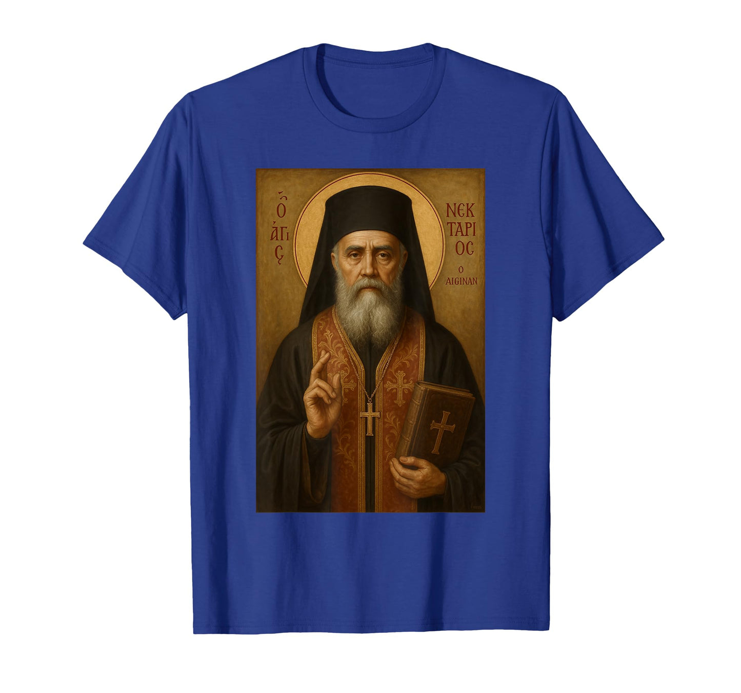 Orthodox Saint Nektarios of Aegina Icon T-Shirt