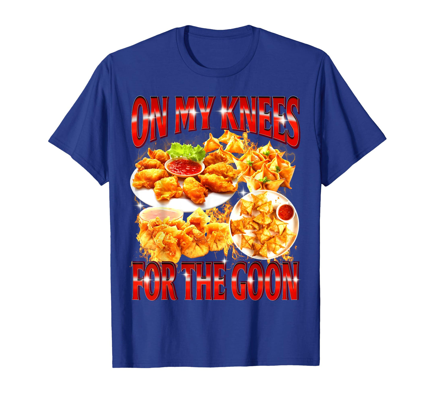 On My Knees for The Goon Funny Crab Rangoon Bootleg Meme T-Shirt