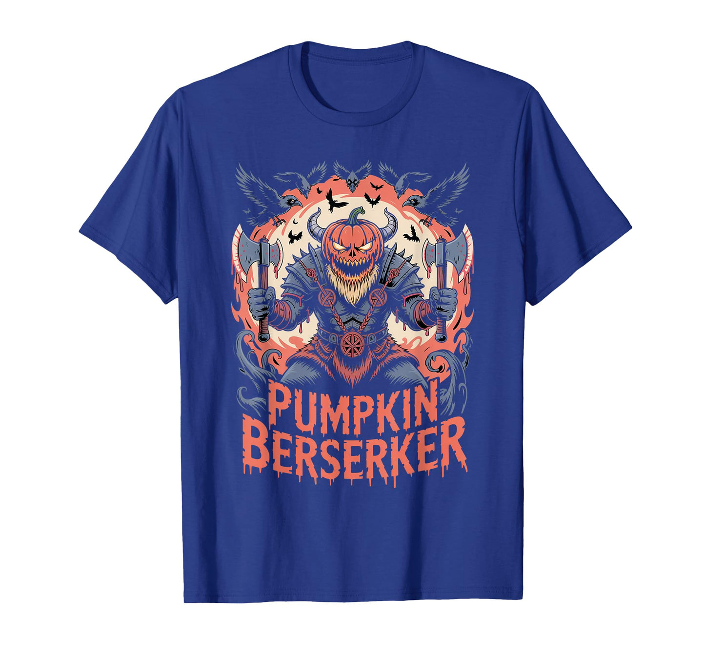 Funny Viking Halloween - Nordic Pumpkin Berserker T-Shirt