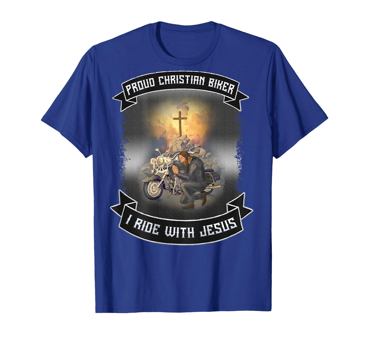 Christian Bikers Gift Ideas Jesus Christ Motorcycle Riders T-Shirt