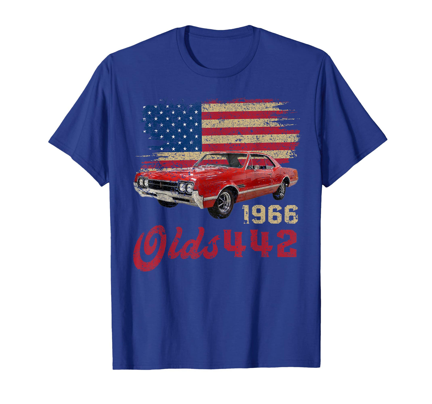Jersey Style Olds 442 66 1966 Loves Old School Muscle Cars T-Shirt
