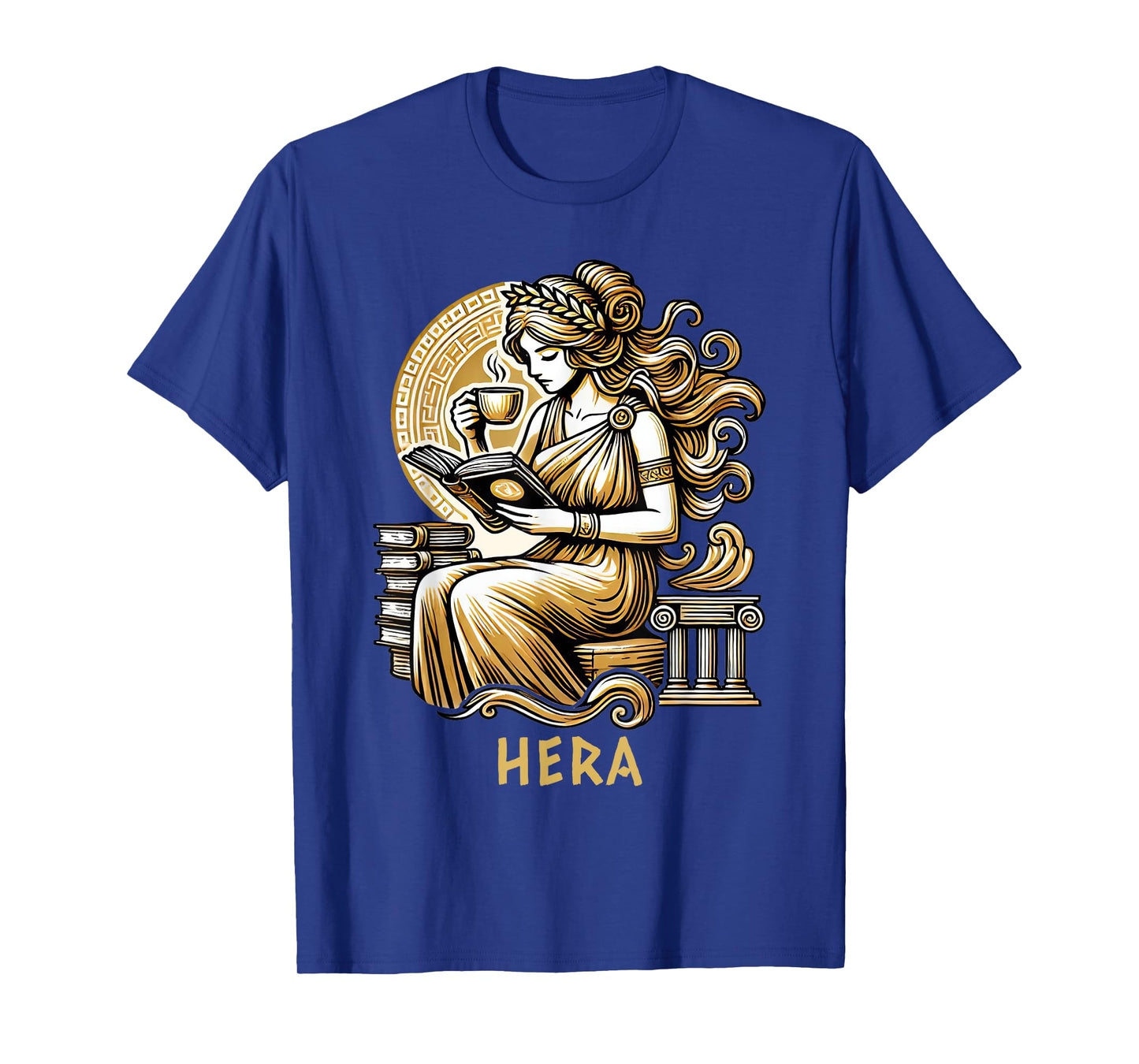 Goddess Hera Bookish Coffee Lover Ancient Greece T-Shirt