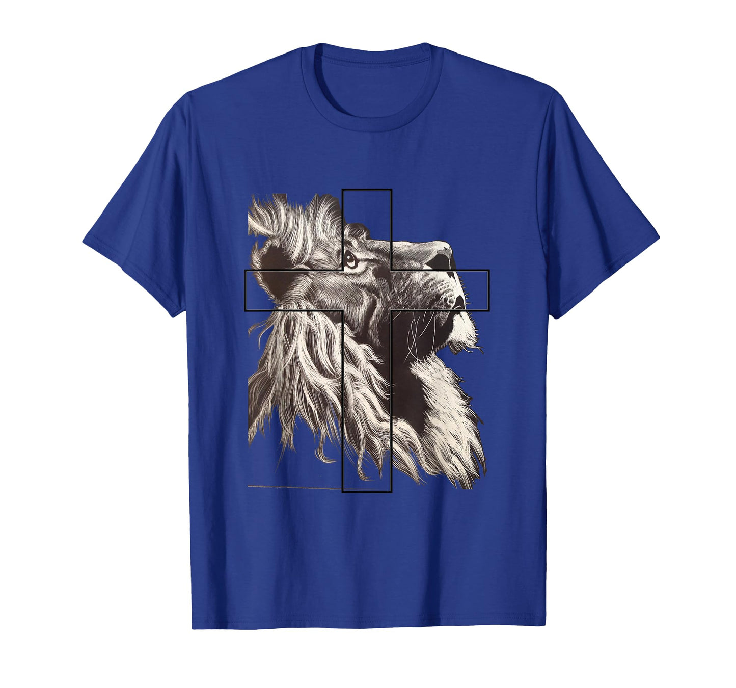 Jesus Lion of Tribe Judah Christian Cross T-Shirt