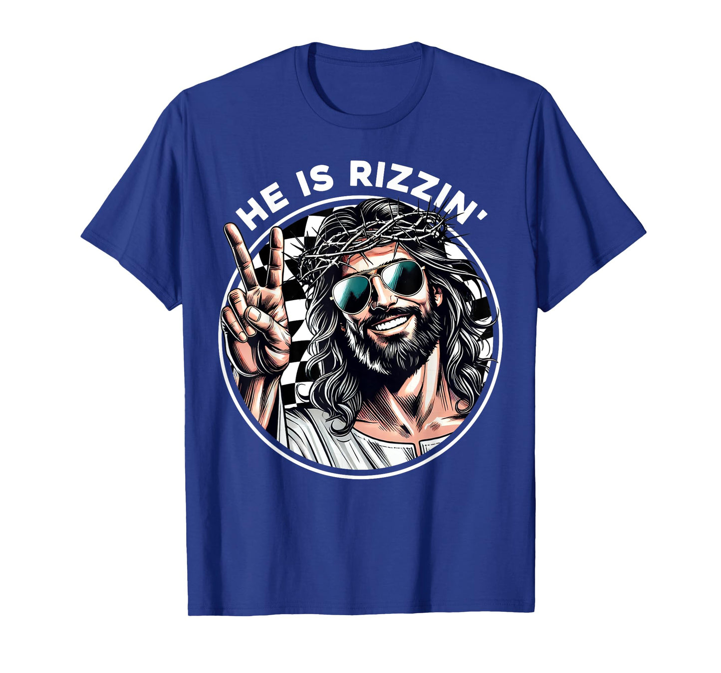 He Is Rizzin' Jesus Christian Happy Easter Hunt Eggs Funny T-Shirt