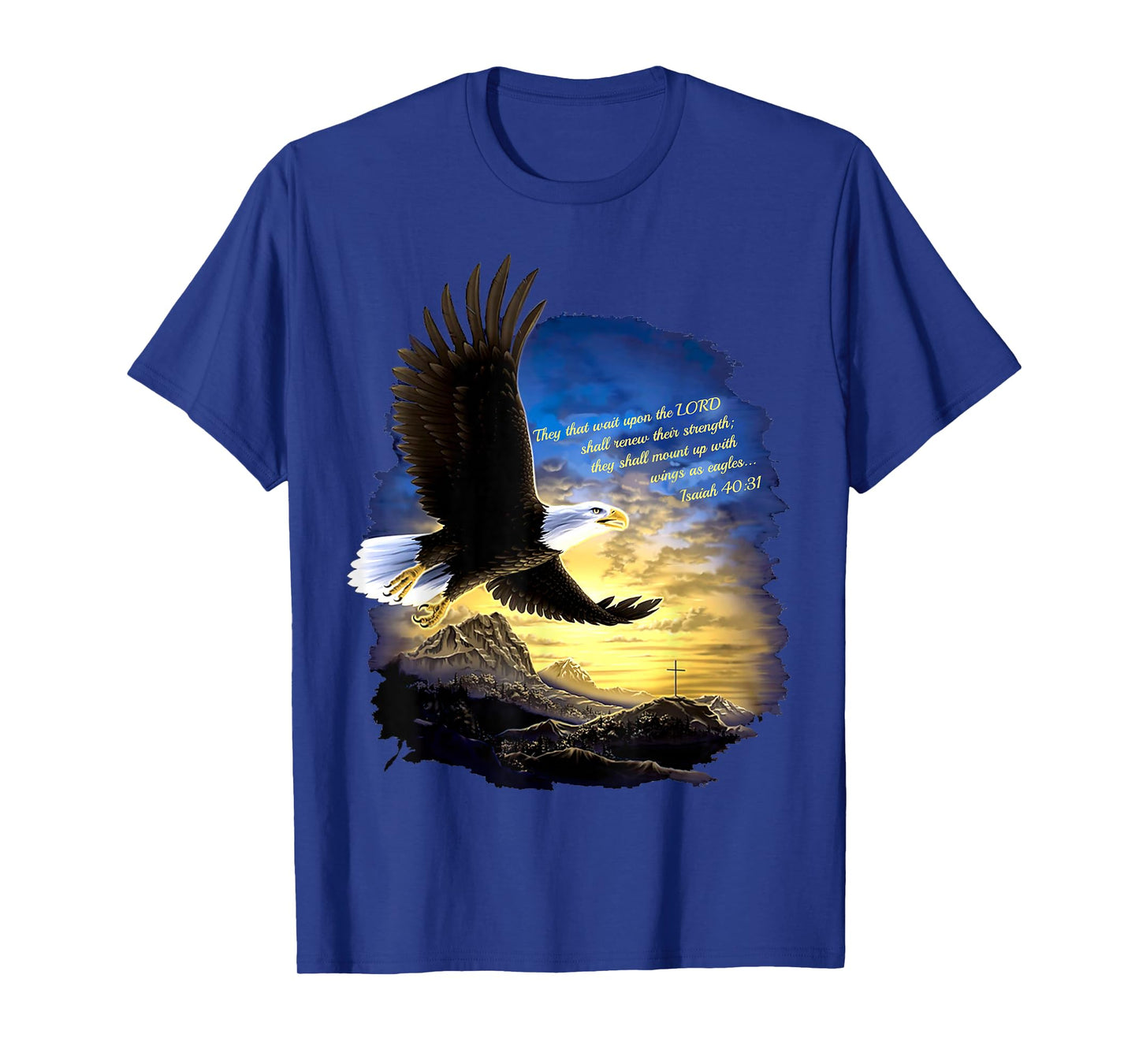 Isaiah 40:31 Mount Up Wings as Eagles Christian Bible Verse T-Shirt