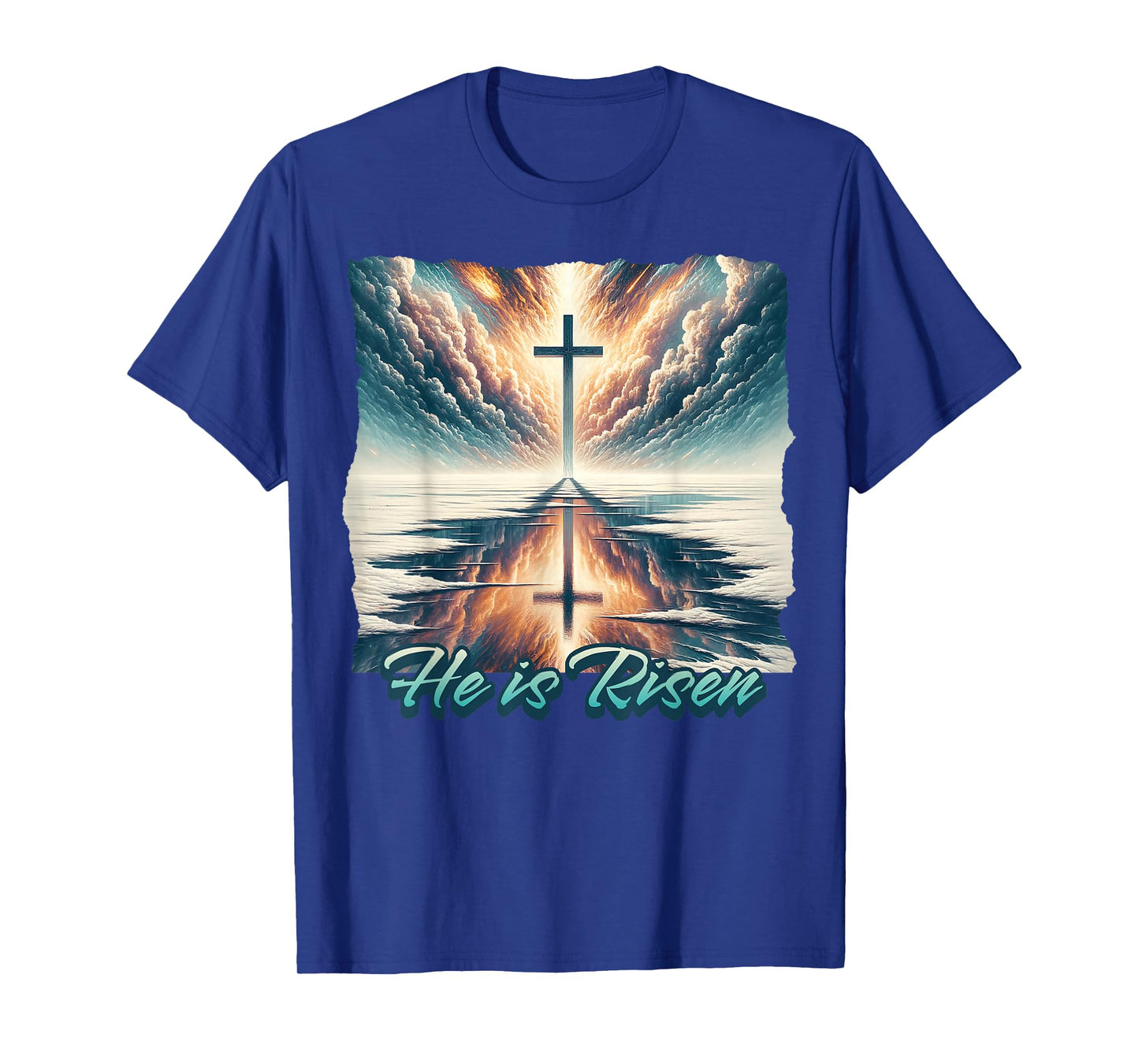 He is Risen, Religious Christian Faith Easter Jesus Cross T-Shirt