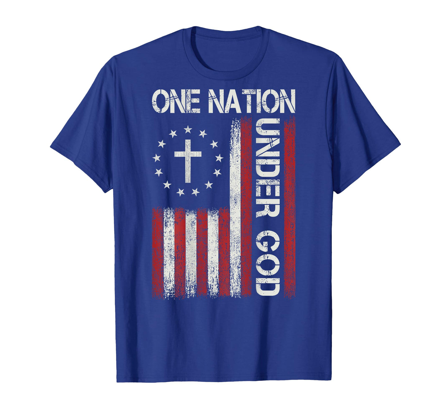 One Nation Under God Jesus Christian Faith Flag Religious T-Shirt