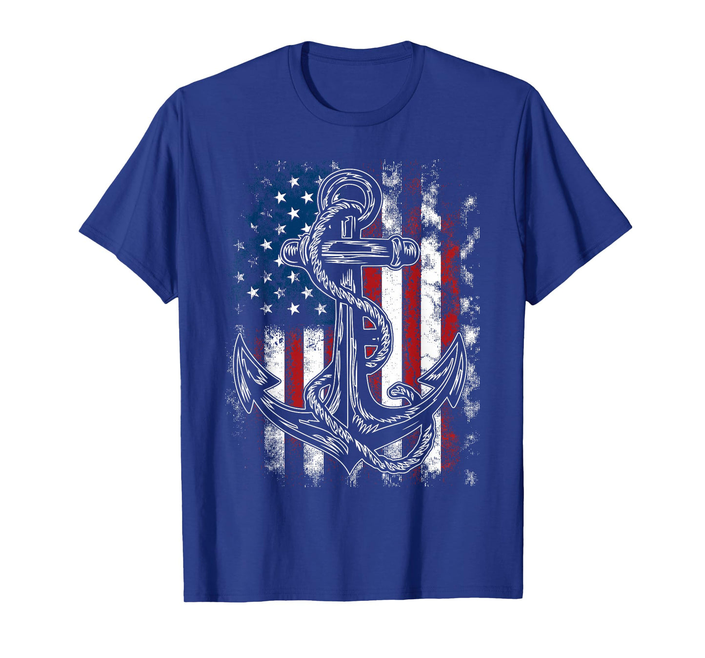 American Flag Patriotic Anchor - Memorial Day 4th Of July T-Shirt