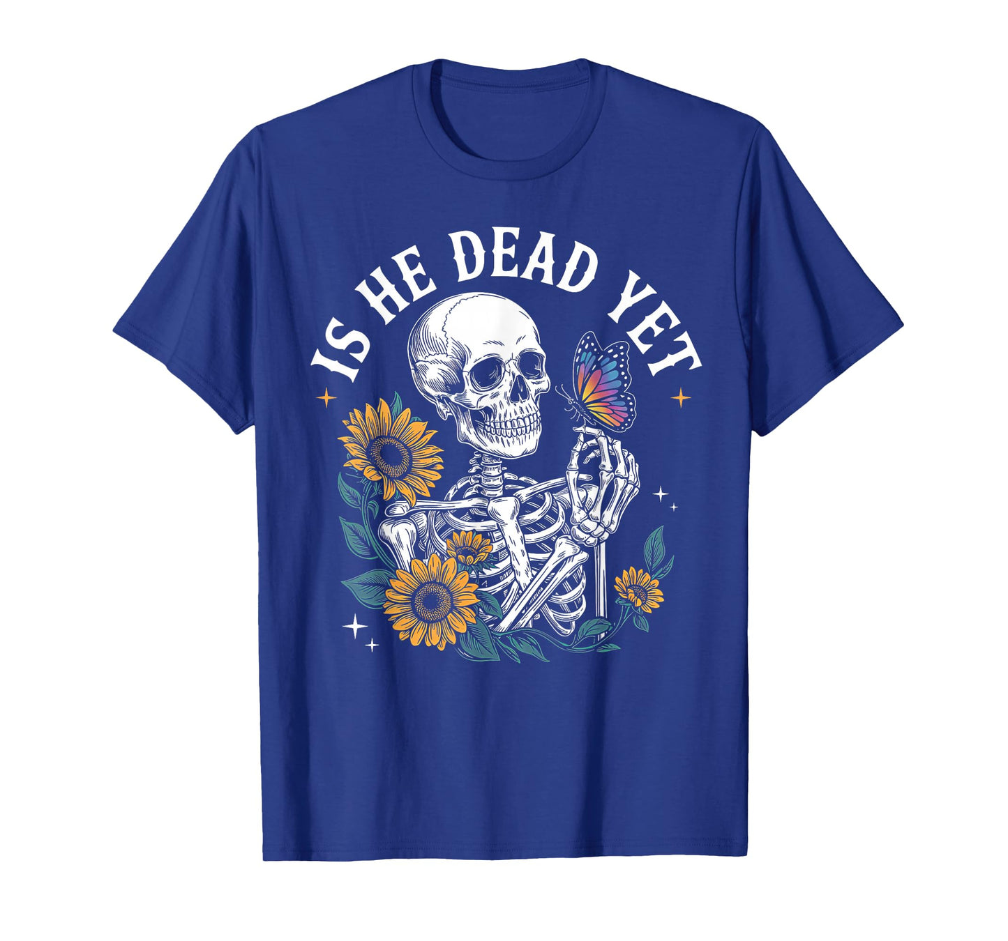 Is-He-Vintage-Dead-Yet Cool Design Skeleton Men Women T-Shirt