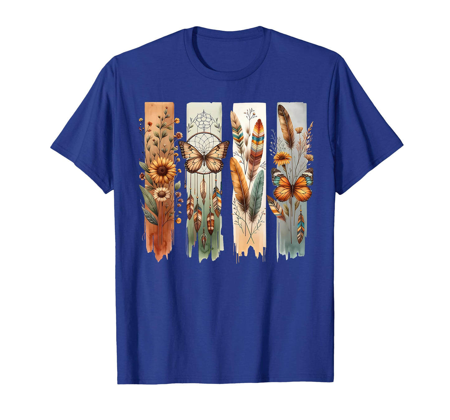 Sunflower Butterfly Heart Summer Floral Girls Sunset Beach T-Shirt