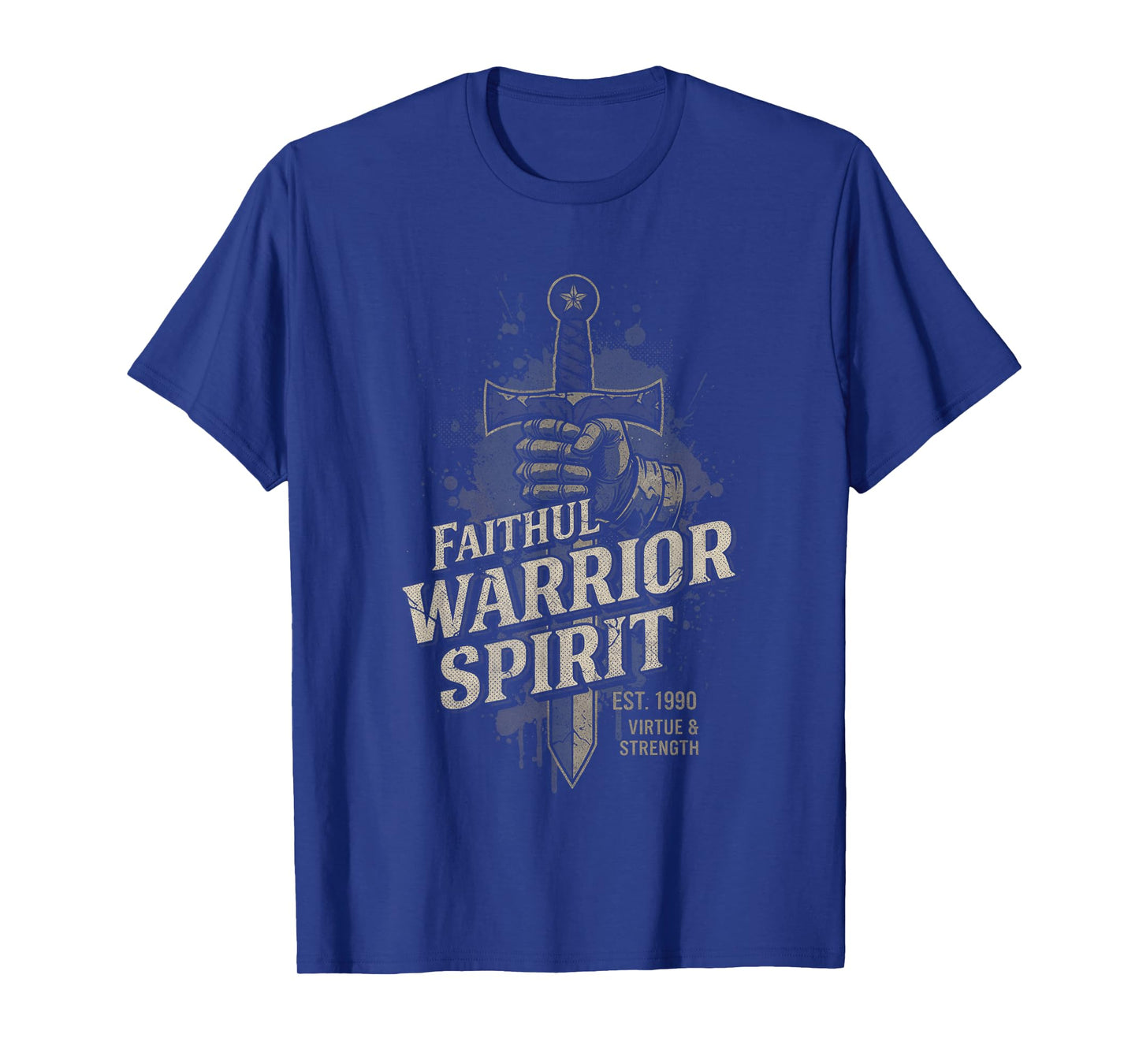Faithful Warrior Spirit Medieval Knight Sword Patriotic T-Shirt