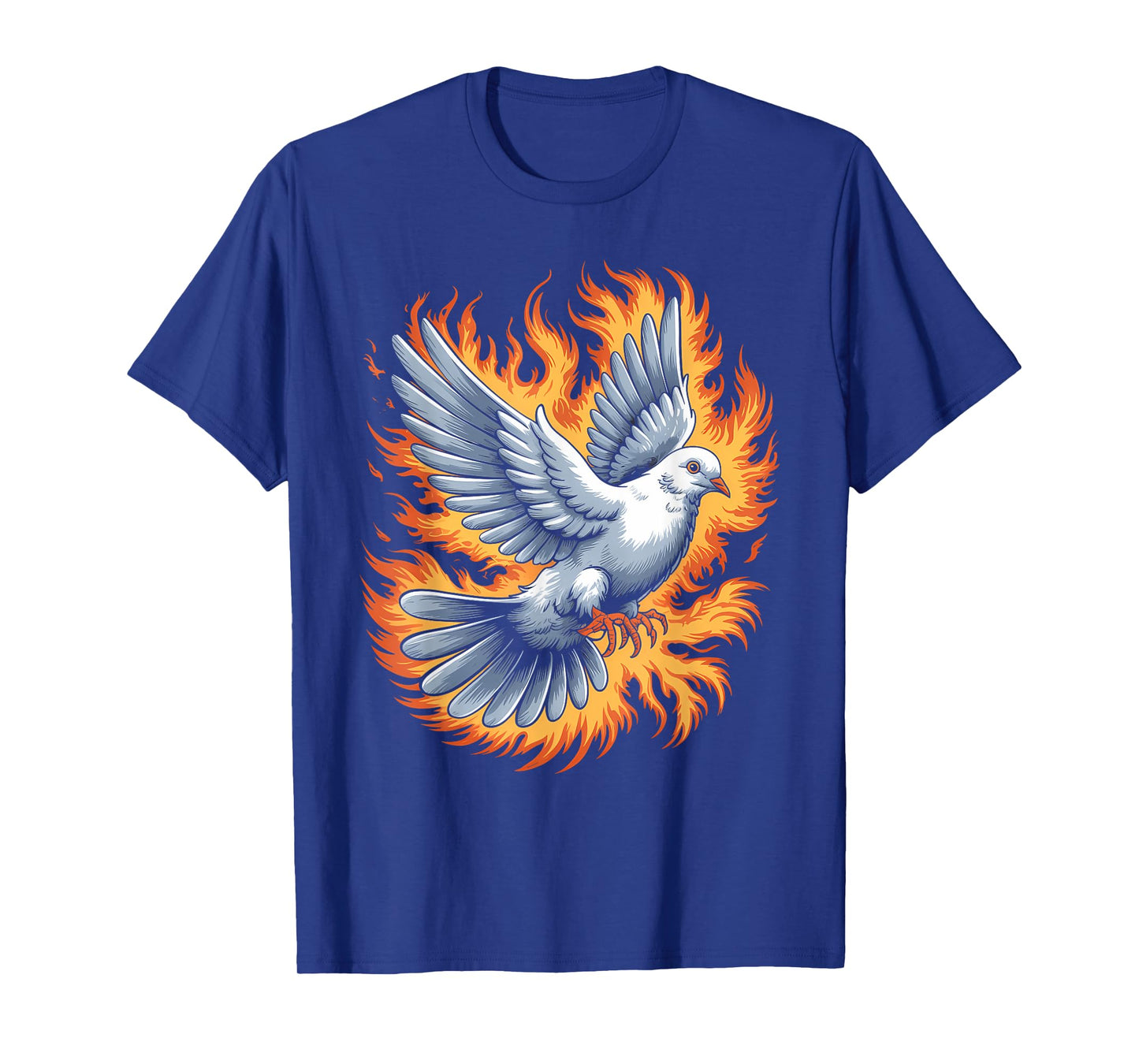 Fiery Dove Rising Spiritual Art T-Shirt