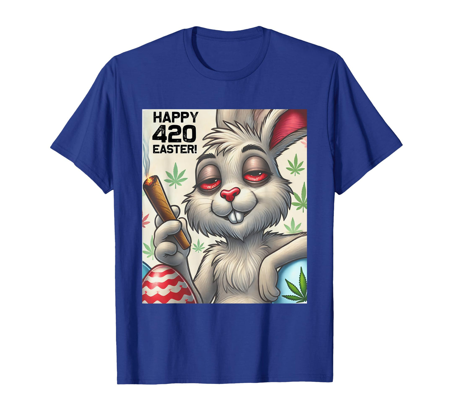 420 Easter Bunny Funny Weed Smoking Rabbit Cannabis 4/20 T-Shirt