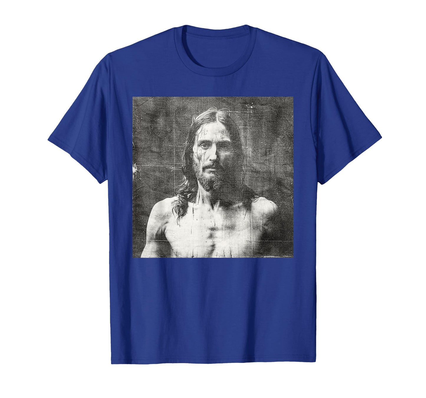 Vintage Jesus Christ Face Jesus Shroud Of Turin Distressed T-Shirt