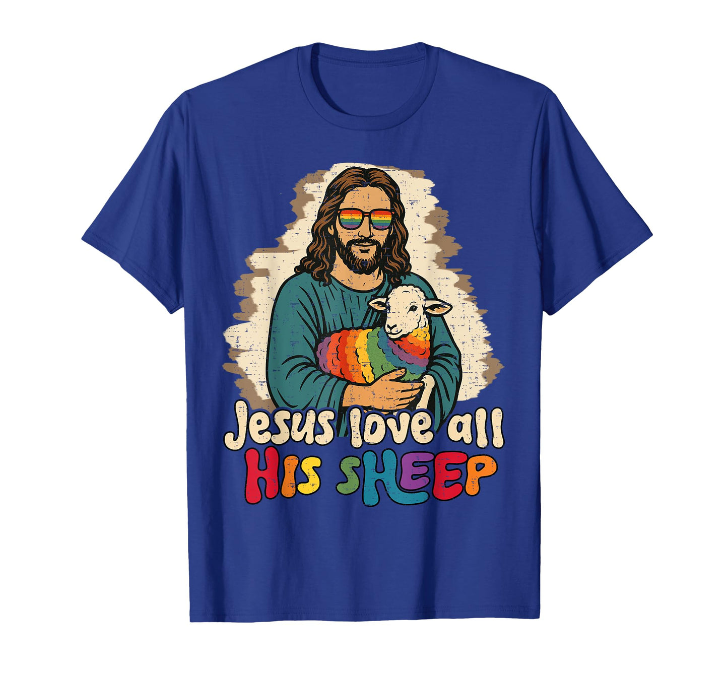 Jesus Loves All His Sheep Gay LGBTQ Proud Ally Christians T-Shirt