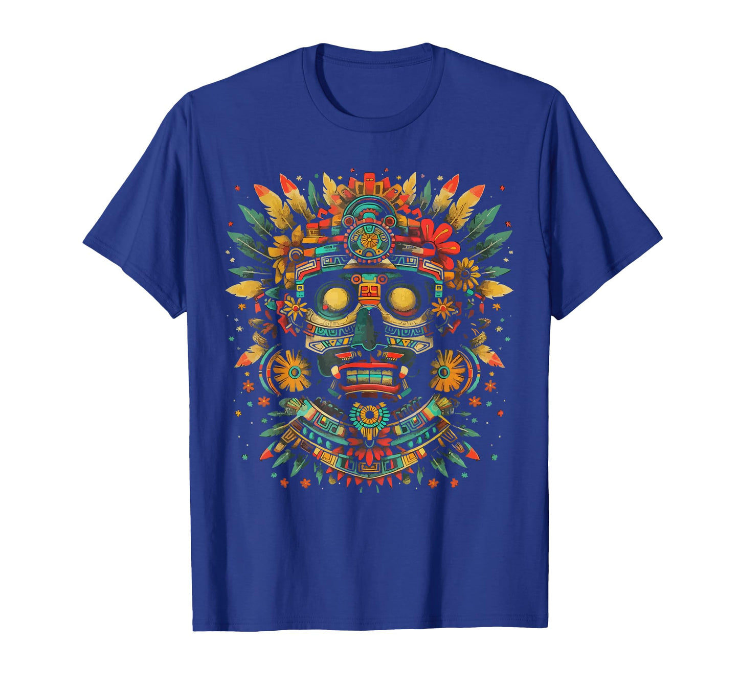 Aztec God Aztec Culture Mayan Indigenous Tlaloc Statue T-Shirt