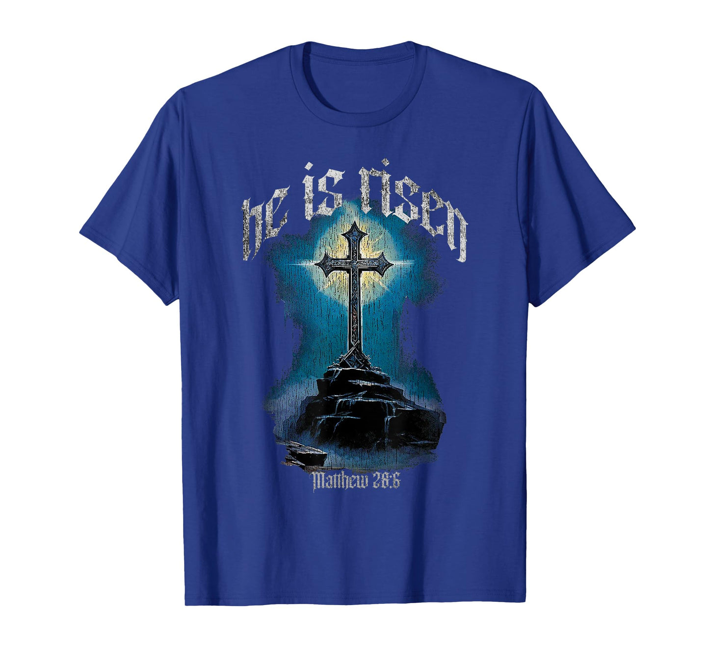 He Is Risen Cross Jesus Easter Christian Religious Men ns T-Shirt