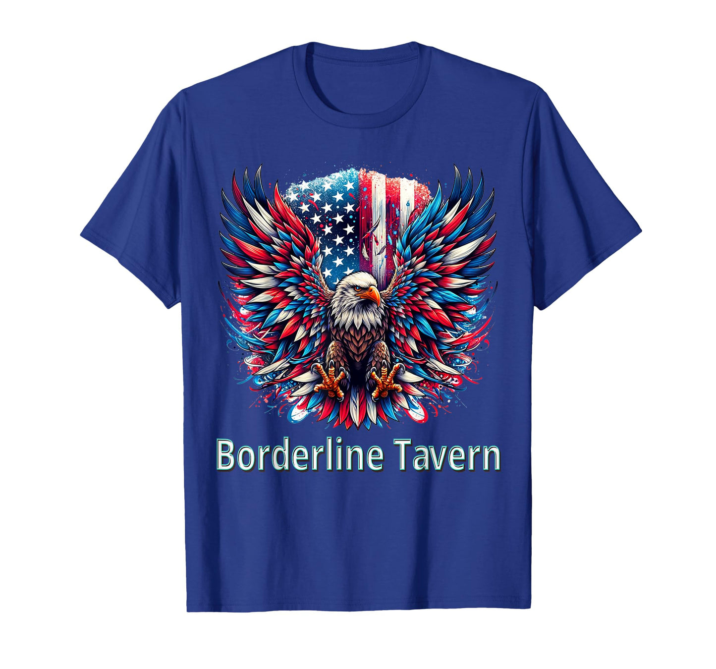 Borderline Tavern Eagle American Flag 4th of July T-Shirt