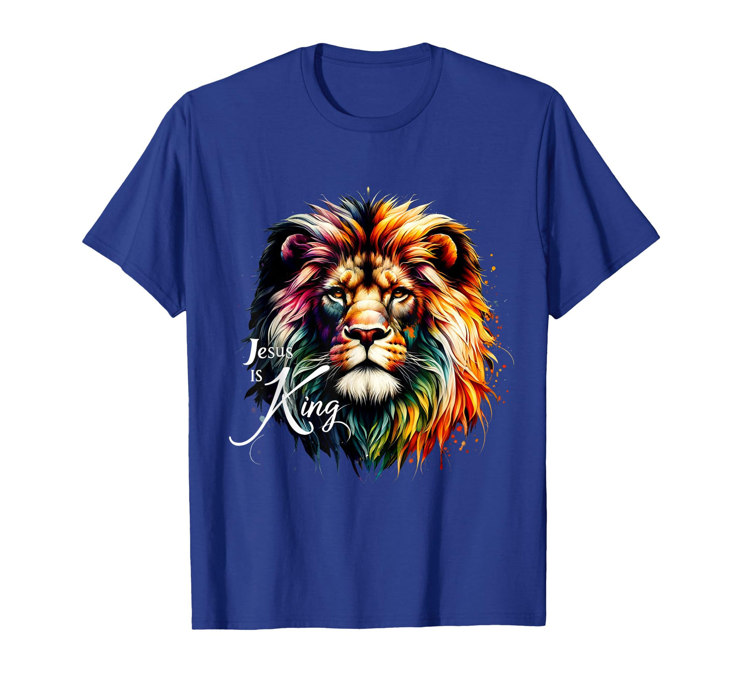 Jesus Is King Christian Lion Bible Scripture Jesus Lion T-Shirt