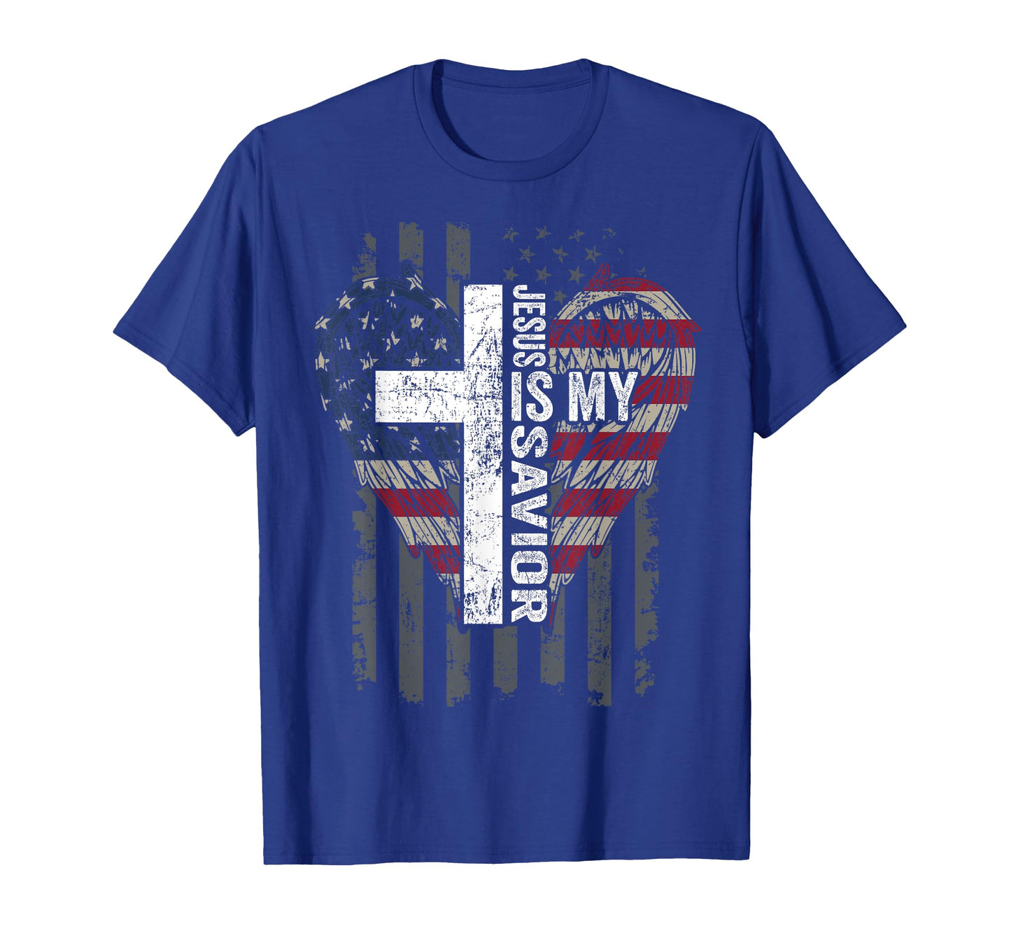 Jesus Is My Savior - Patriotic Christian Faith Cross Flag T-Shirt