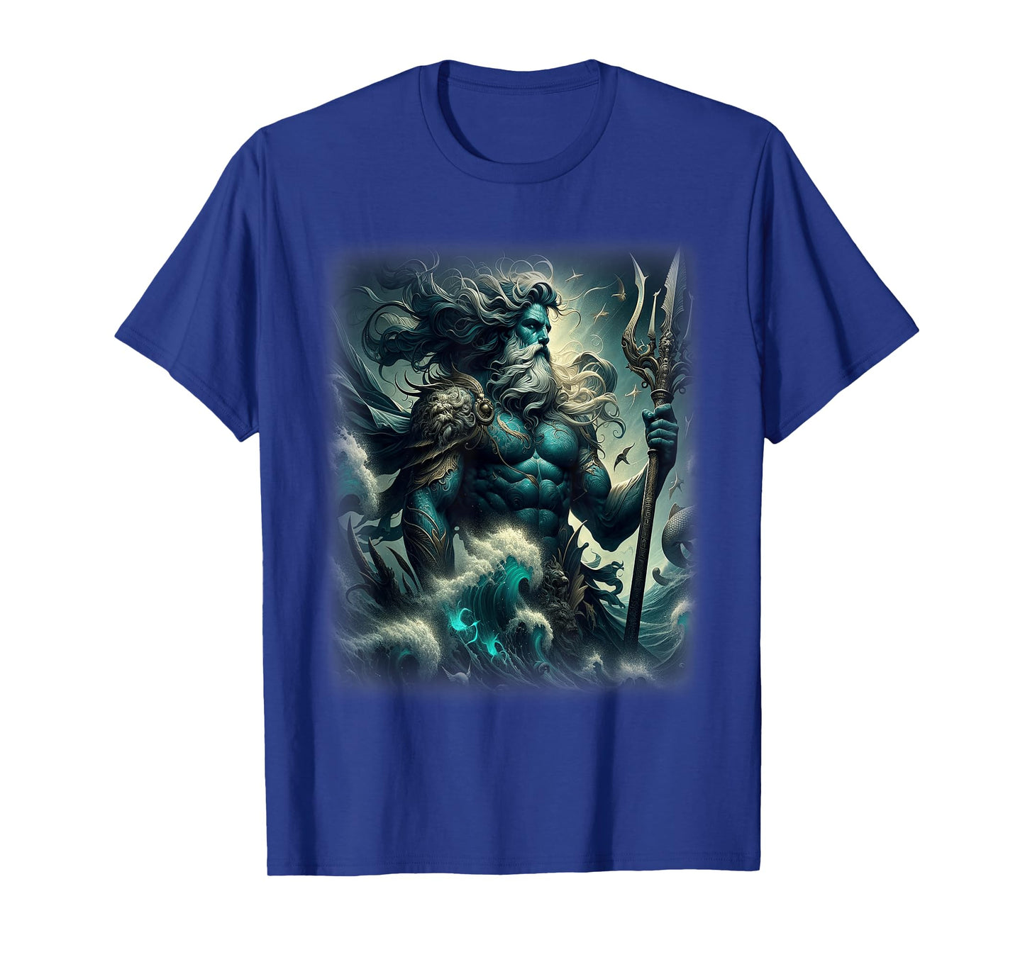 Poseidon Trident Shirt Lord of the Sea Ancient Greek God Art T-Shirt