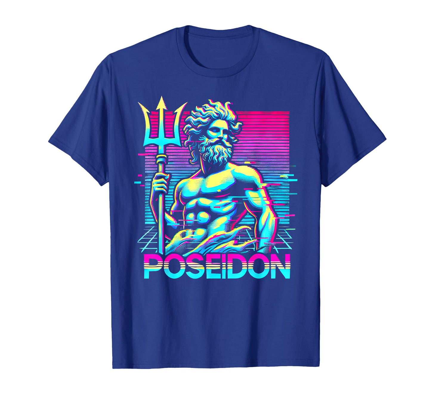 Poseidon Greek Mythology Ancient Greece Vaporwave style T-Shirt