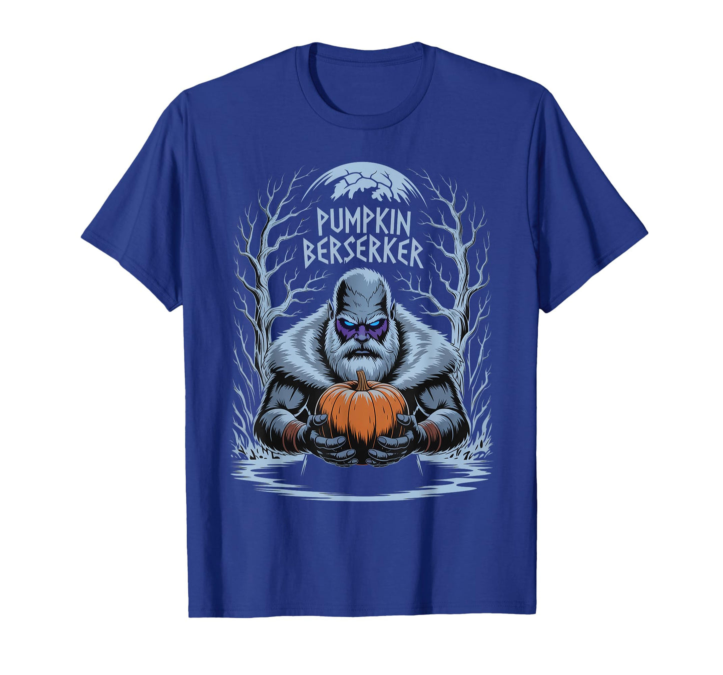 Pumpkin Head Berserker - Viking Warrior Halloween T-Shirt
