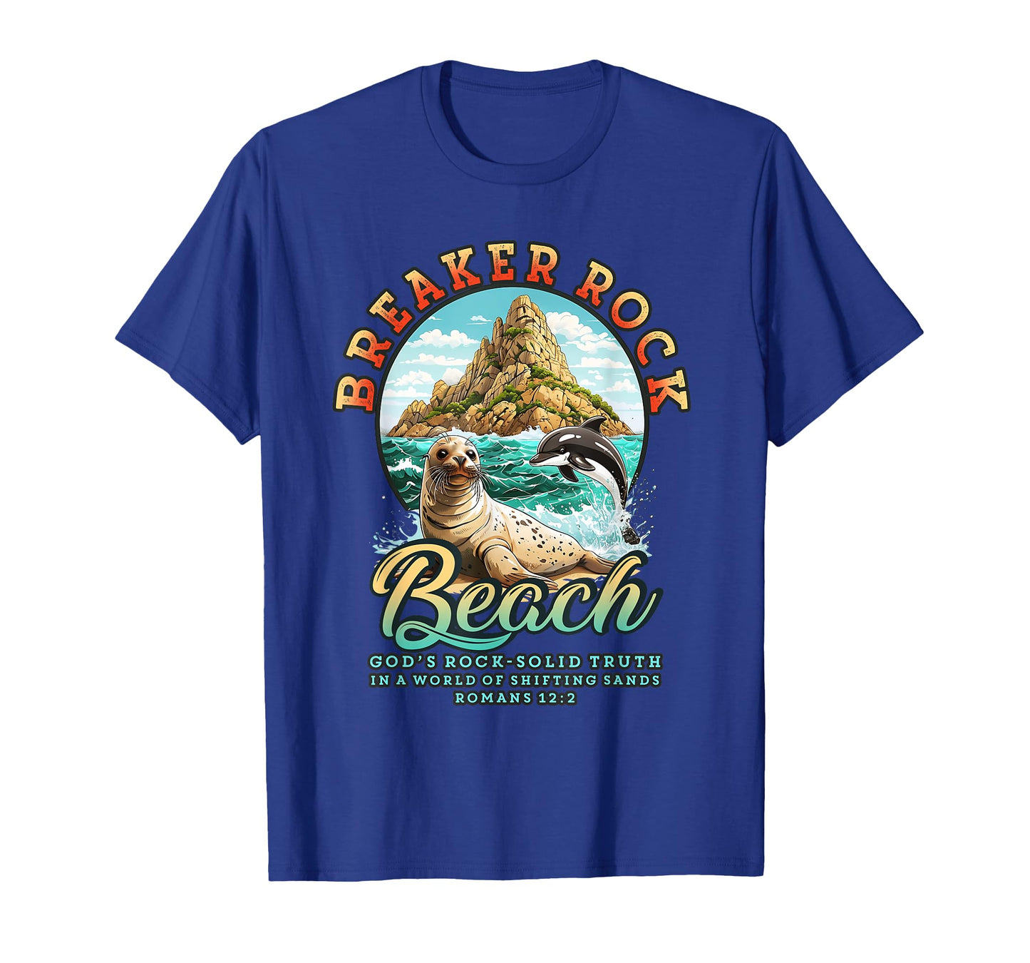 Breaker Rock a Beach Christian God's Rock Solid Truth VBS T-Shirt