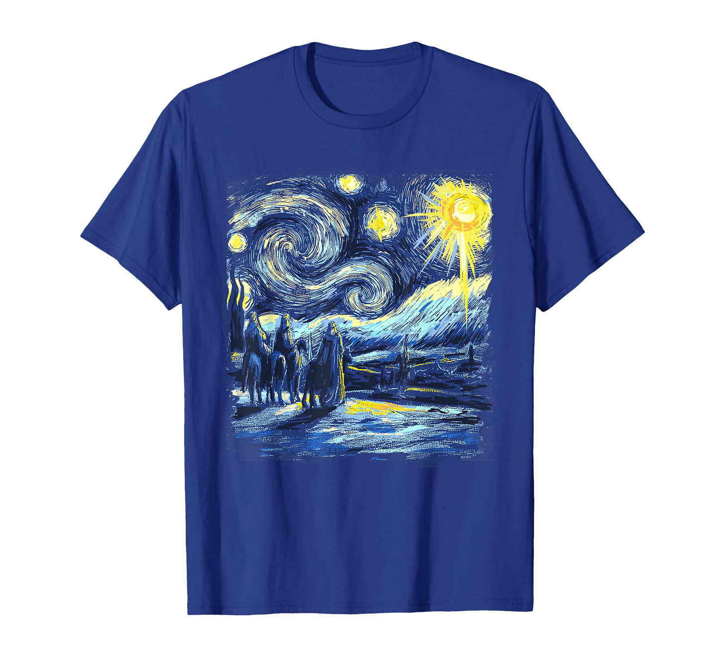 Van Gogh Shirt Starry Night Three Wise Men Funny Christian T-Shirt