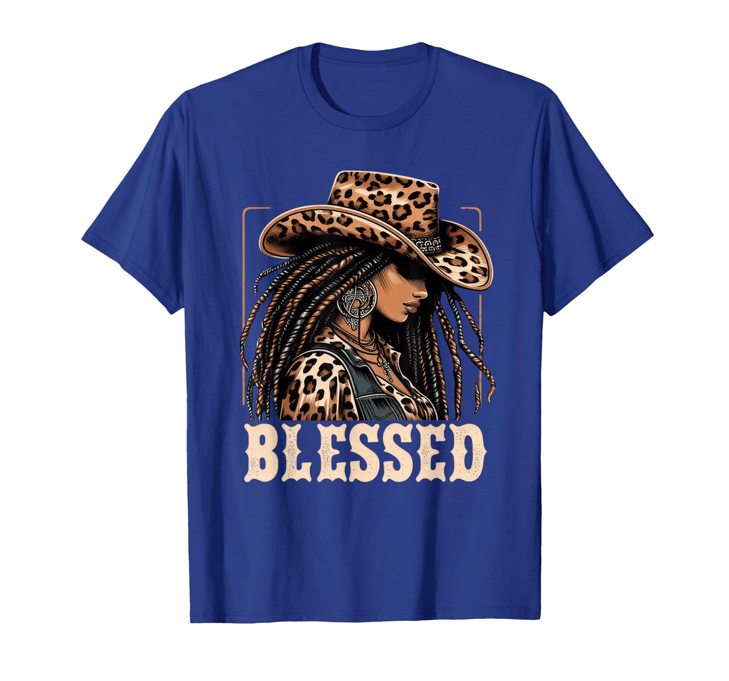 Retro Black Western Cowgirl Vintage African Christian Woman T-Shirt