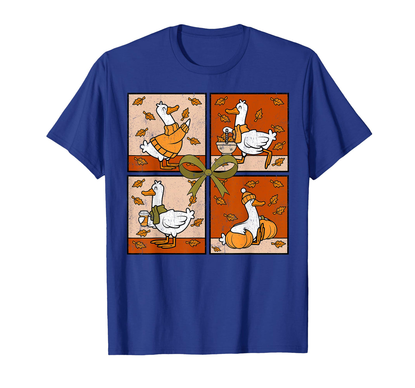 Silly Cozy Goose Fall Pumpkin Spice Autumn Thanksgiving T-Shirt