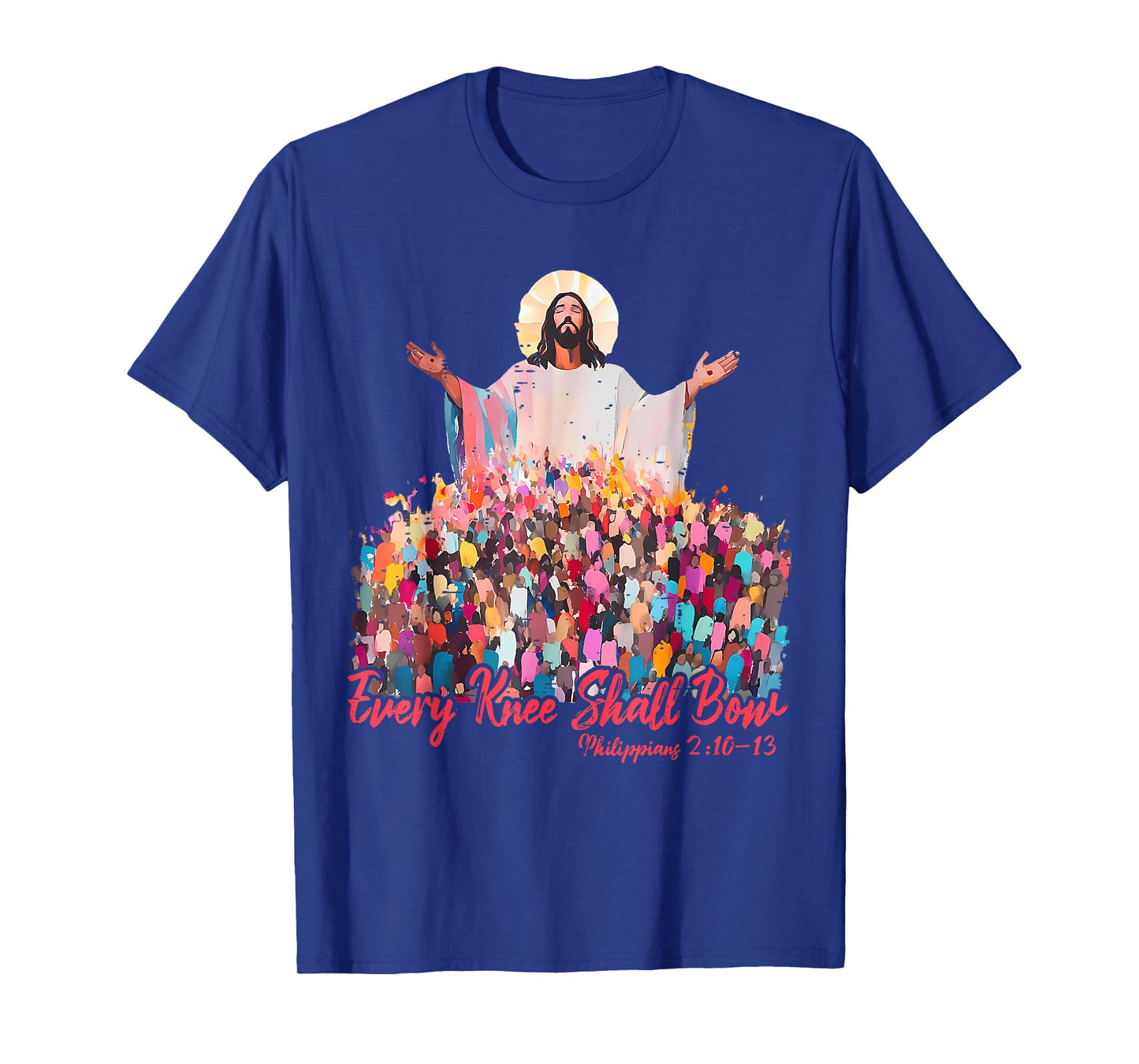 Every Knee Shall Bow Philippians, Brushstroke Jesus T-Shirt