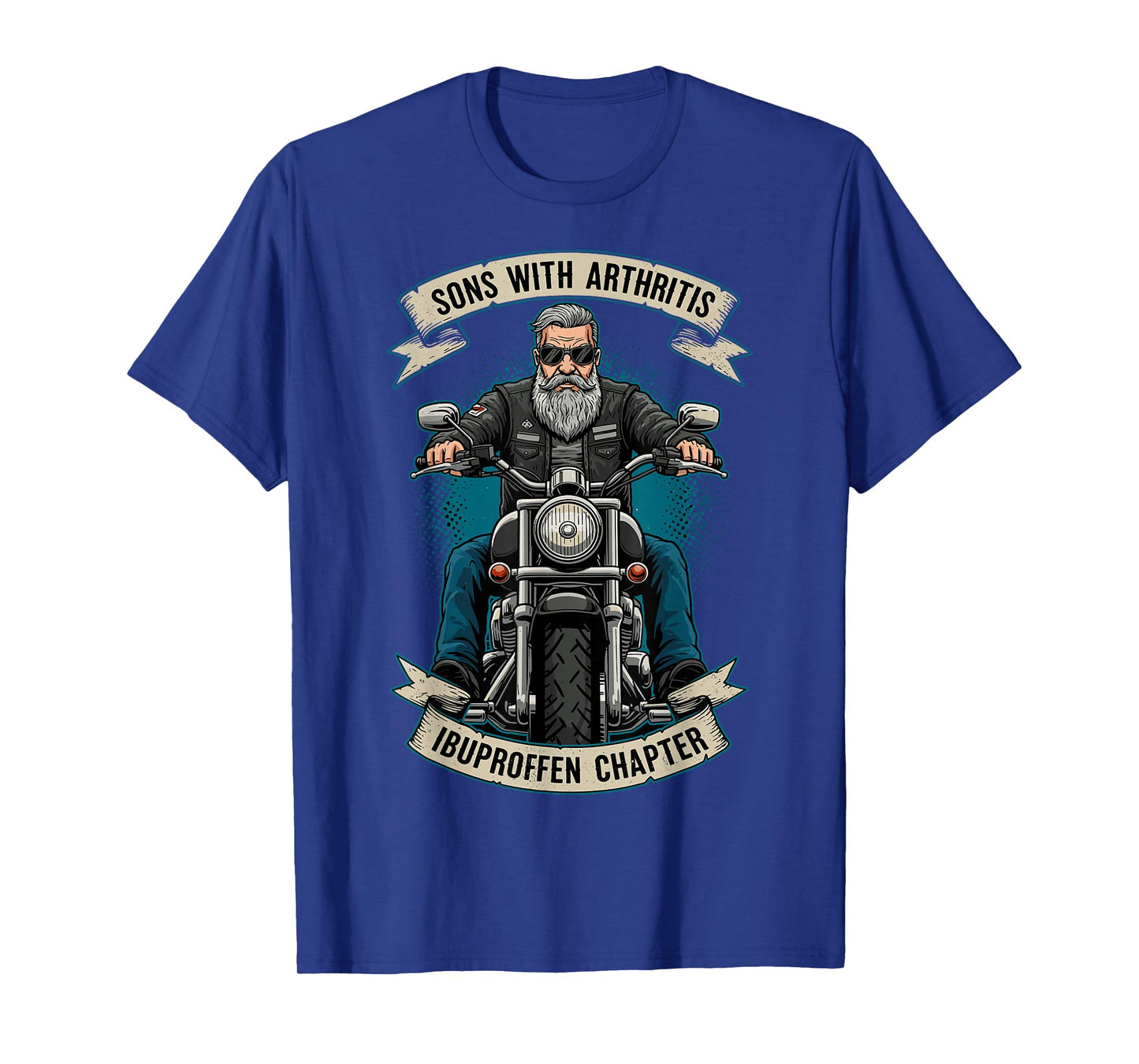 Sons With Arthritis Ibuprofen Chapter Funny Biker Grandpa T-Shirt